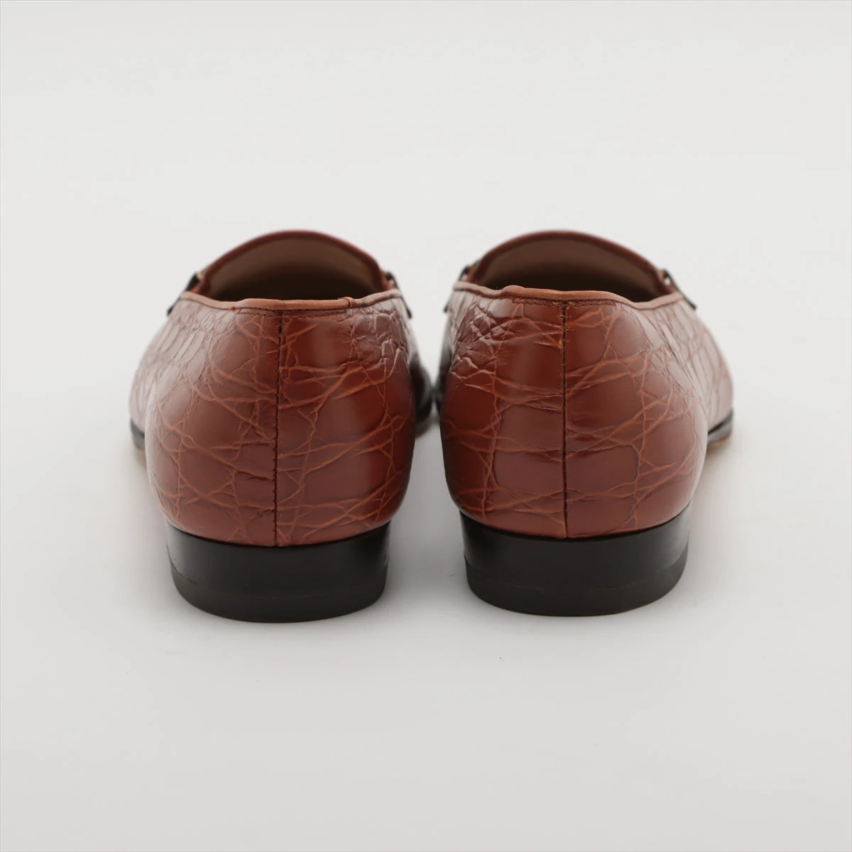 フェラガモ ブーツ クロコ型押し オールレザー 金具 ブラック 黒