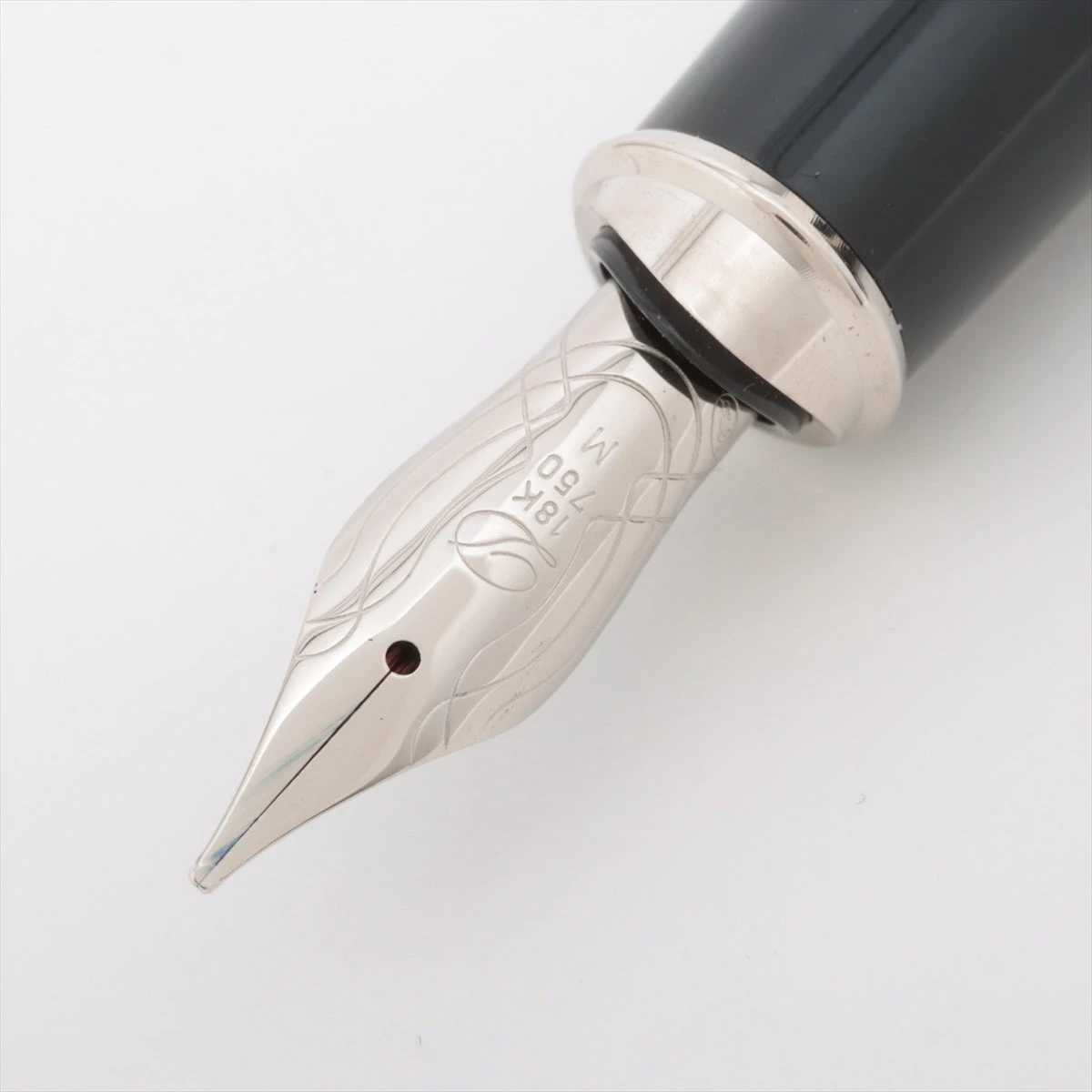 デュポン 万年筆 GP×レジン ブラック ペン先750 AP076363｜中古 