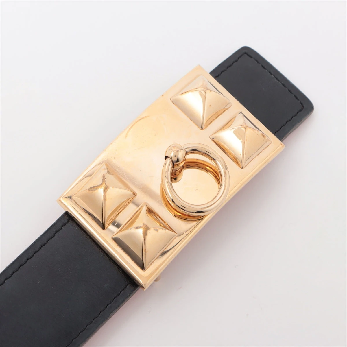 HERMÈS コリエドシアン ブラックレザー ベルト HERMÈS コリエドシアン ブラックレザー ベルト