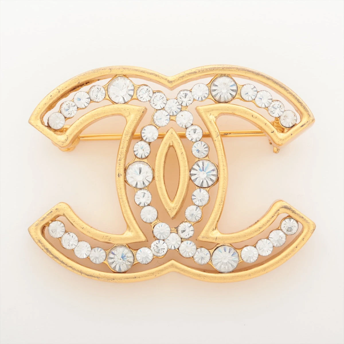 シャネル ブローチ ゴールド ココマーク ラインストーン CHANEL(シャネル) Coco mark rhinestone brooch ココマーク