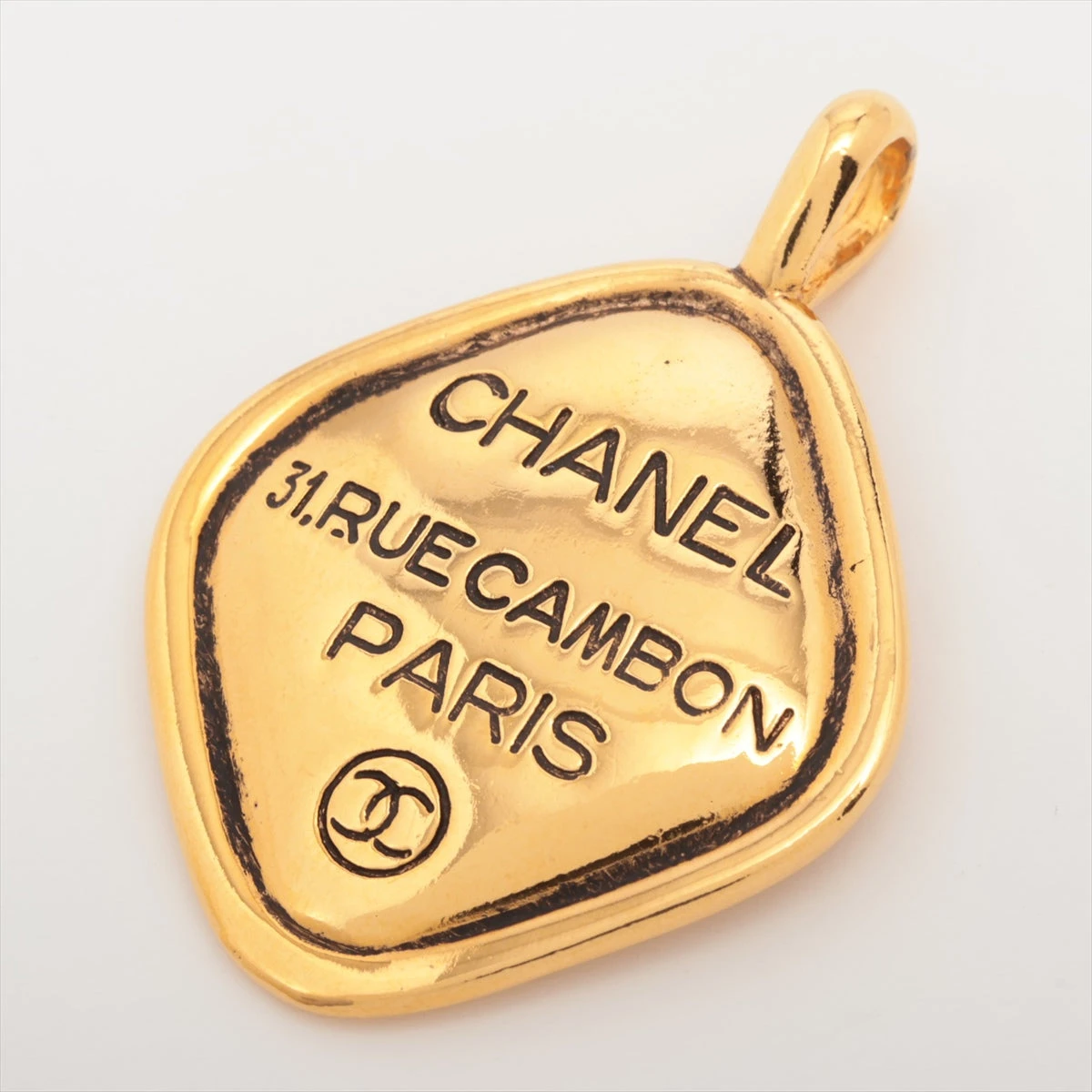 【CHANEL】ヴィンテージ31RUI CAMBON 菱形ペンダント シャネル 31 RUE CAMBON ペンダントトップ GP ゴールド RZ017525｜中古
