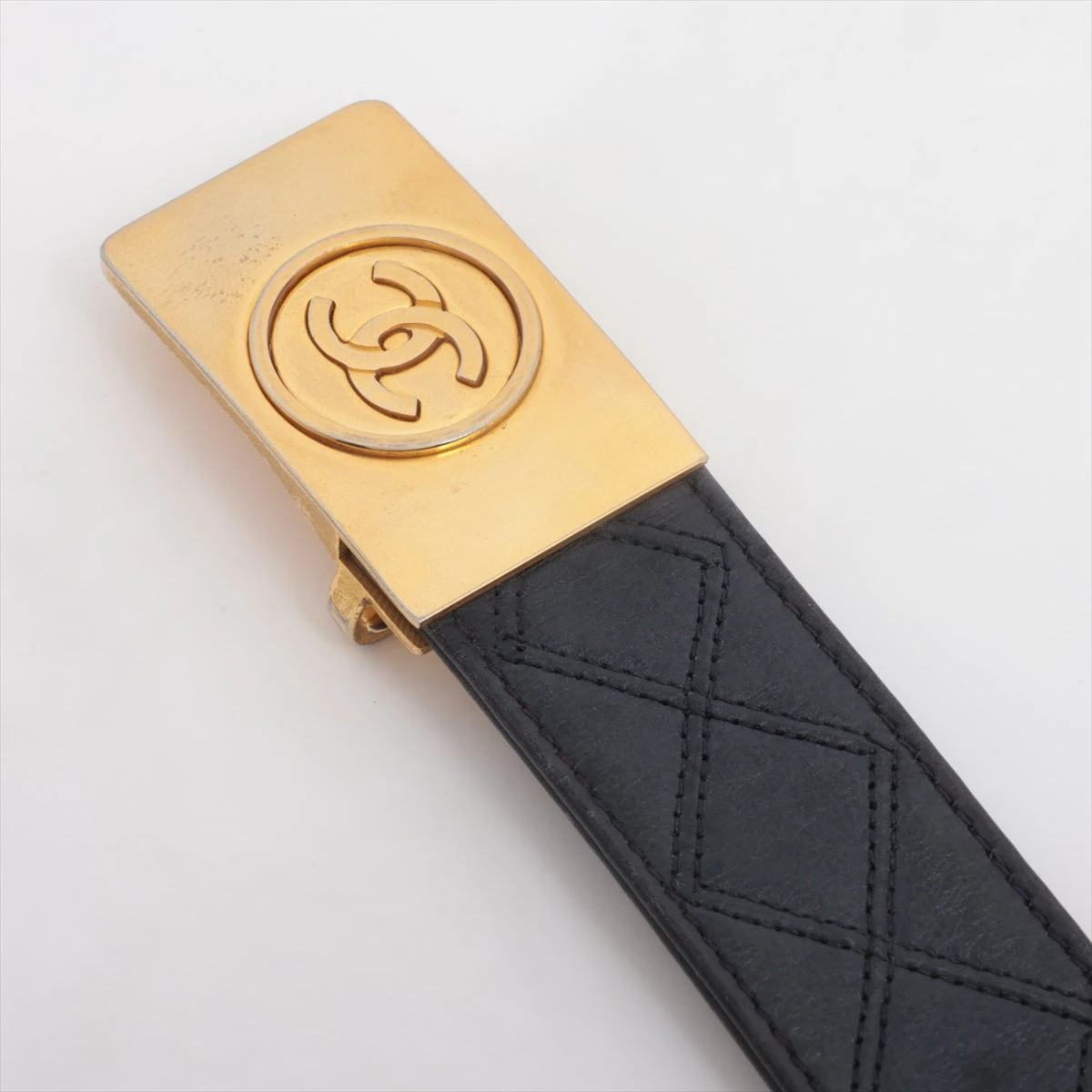 CHANEL ブラック レザー ベルト 105 シャネル ココマーク ベルト 105 レザー ブラック AP076340