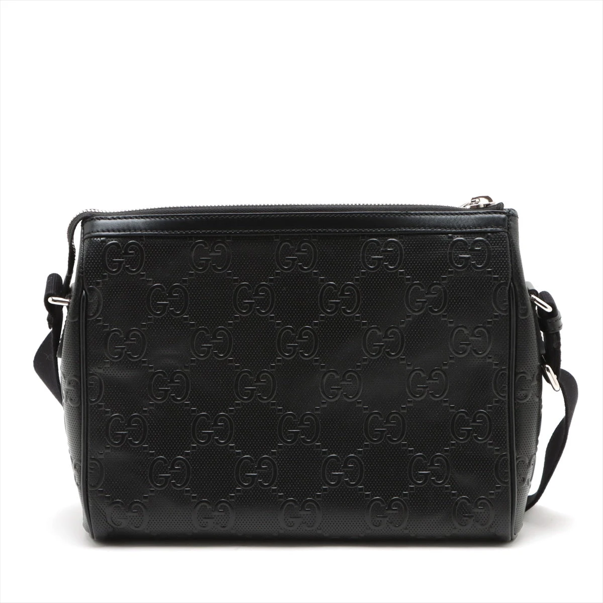 GUCCI グッチ　658565 レザー GGエンボス ショルダーバッグ GUCCI グッチ GGエンボス ショルダーバッグ ブラック レザー