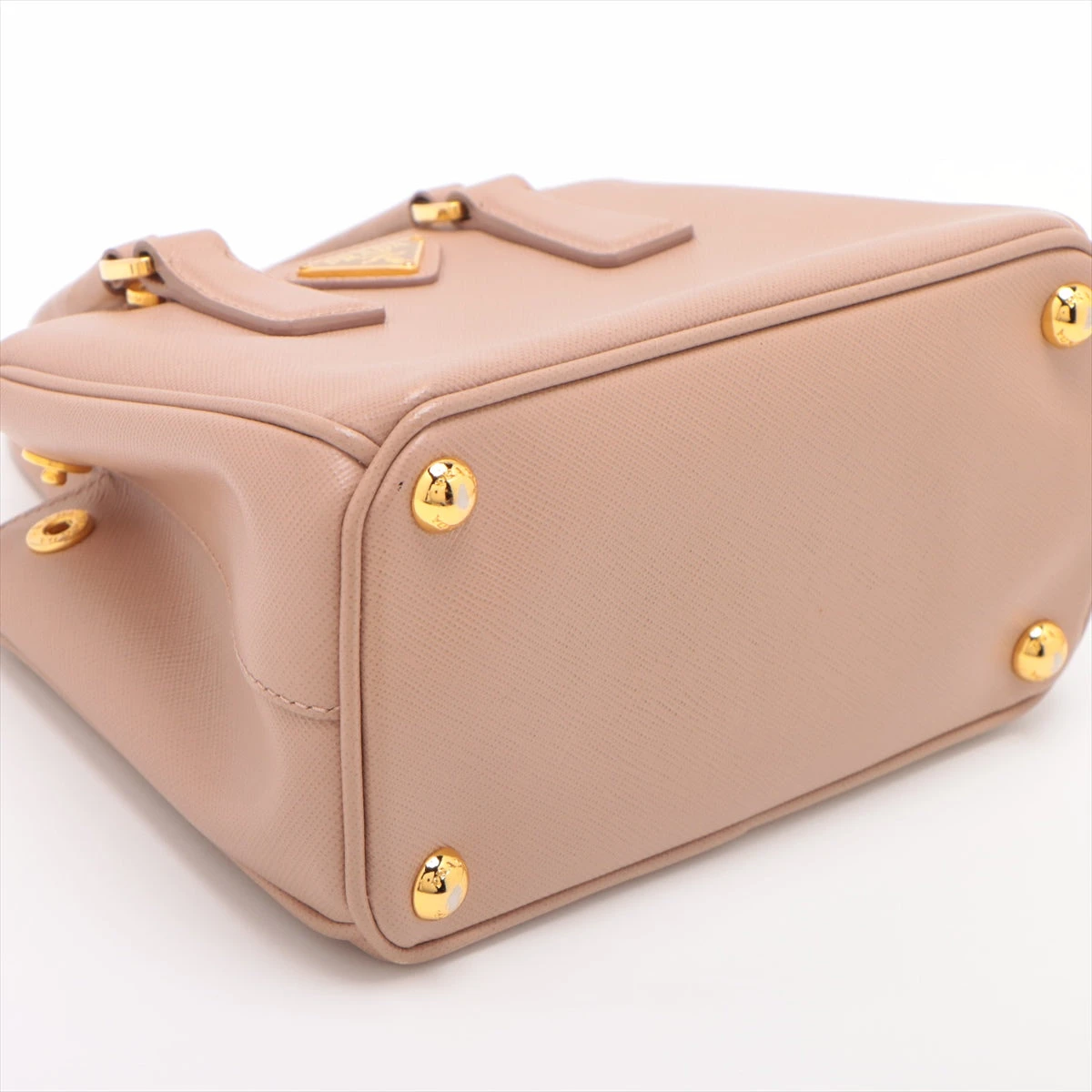 プラダ サフィアーノ 2WAYハンドバッグ ピンクベージュ AP075514｜中古