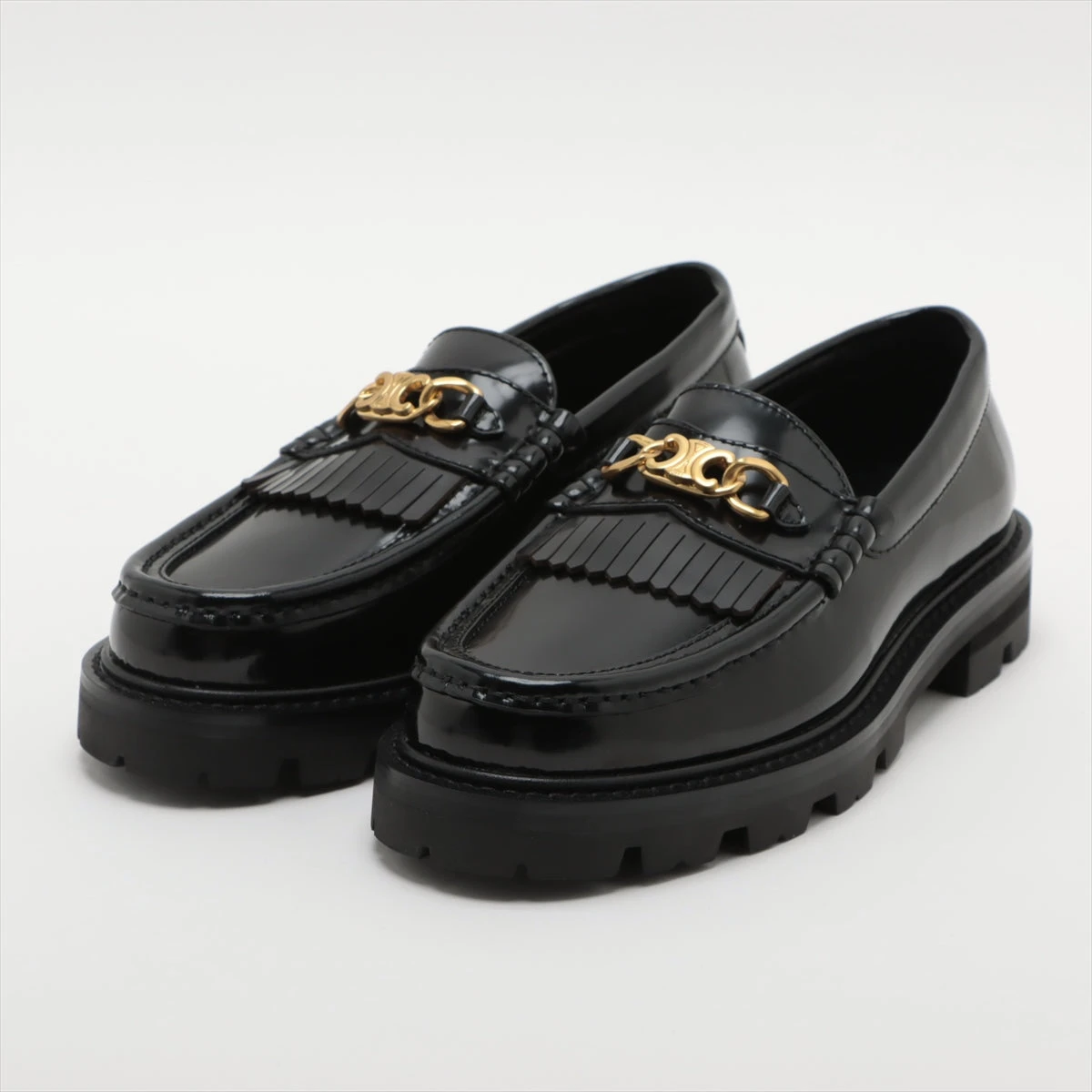 セリーヌ マーガレット エディ期 レザー ローファー 38 レディース