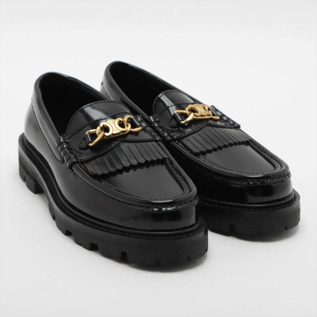 セリーヌ マーガレット エディ期 レザー ローファー 38 レディース