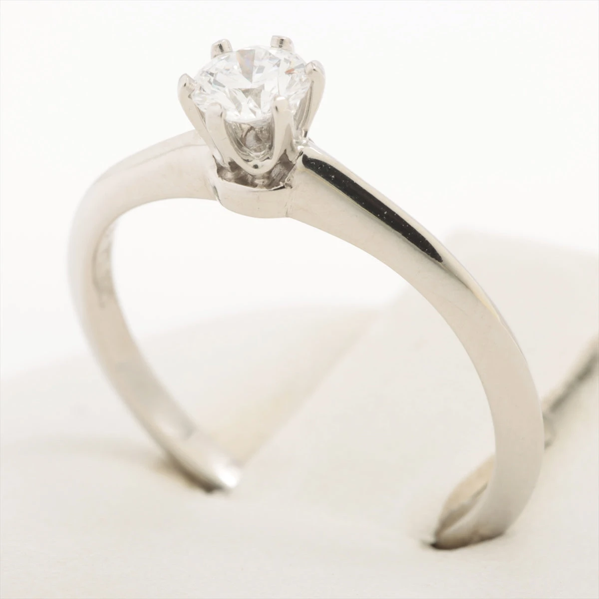 ティファニー ソリテール ダイヤ リング Pt950 2.2g 0.23 E VVS2 G  