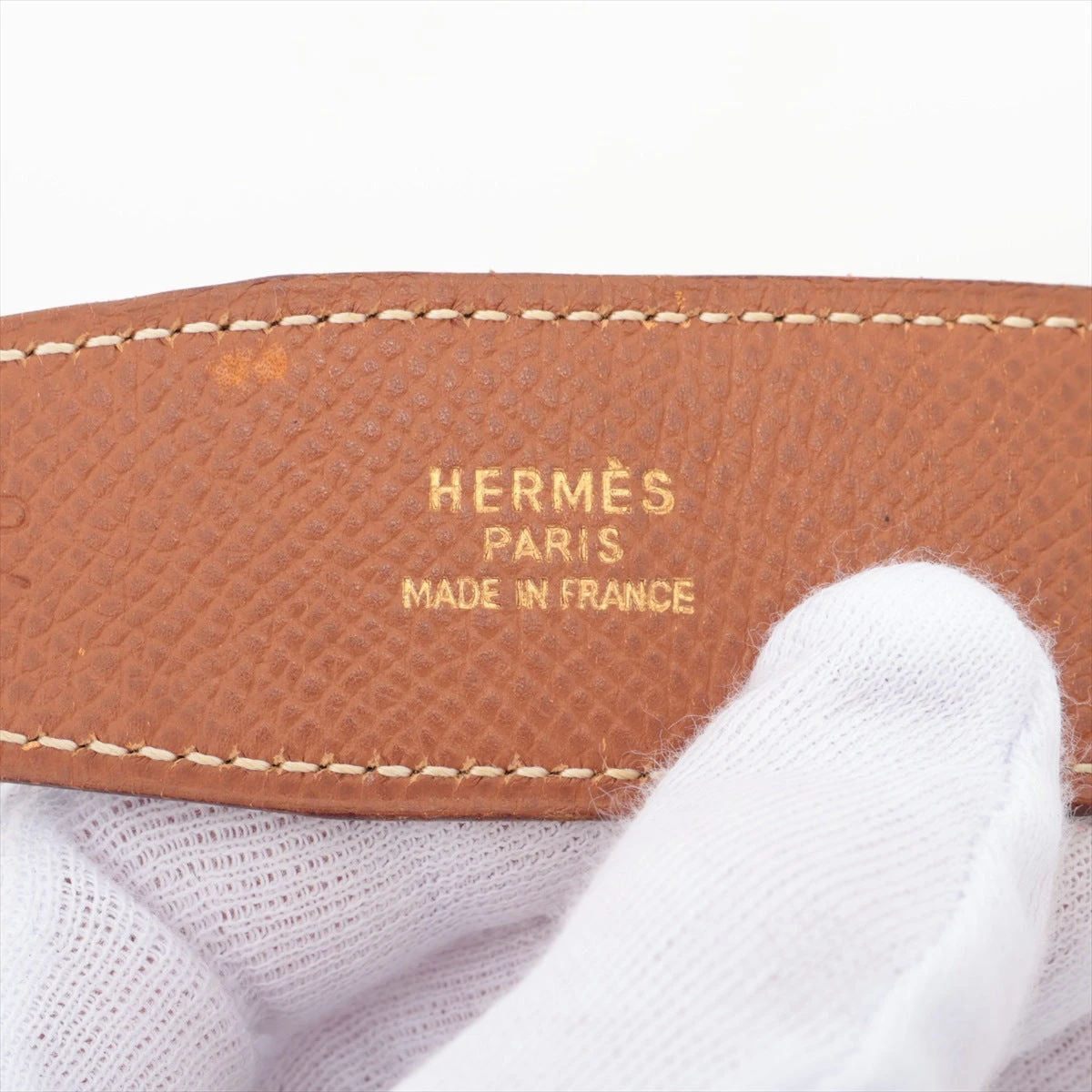 エルメス Hベルト 〇Y ベルト 70 レザー ブラック×ゴールド A2899677
