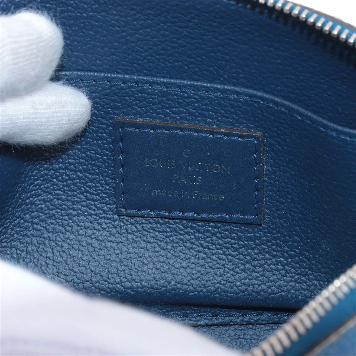 ヴィトン LVエスカル ポシェット コスメティック M69138 ブルー ポーチ  