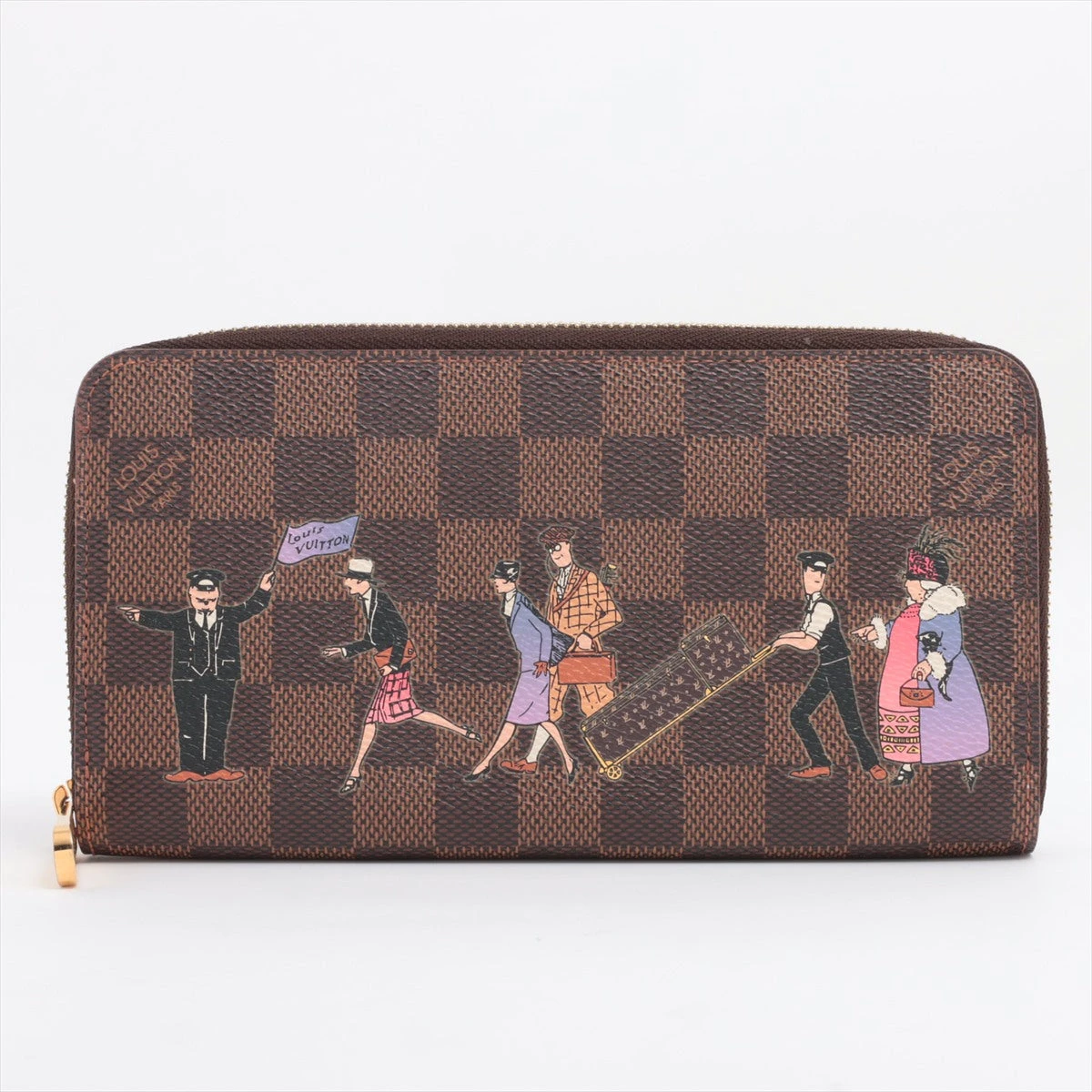 ⑧☆内側美品/良品♪ダミエ ジッピーウォレット ジッピー・ウォレット ルイヴィトン LOUIS VUITTON ダミエ