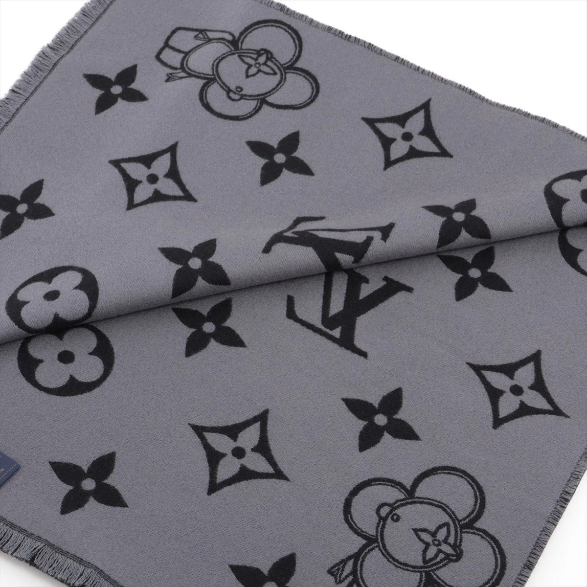 マフラー　ヴィトン　グレー 中古・古着通販】LOUIS VUITTON (ルイ ヴィトン) ウールマフラー