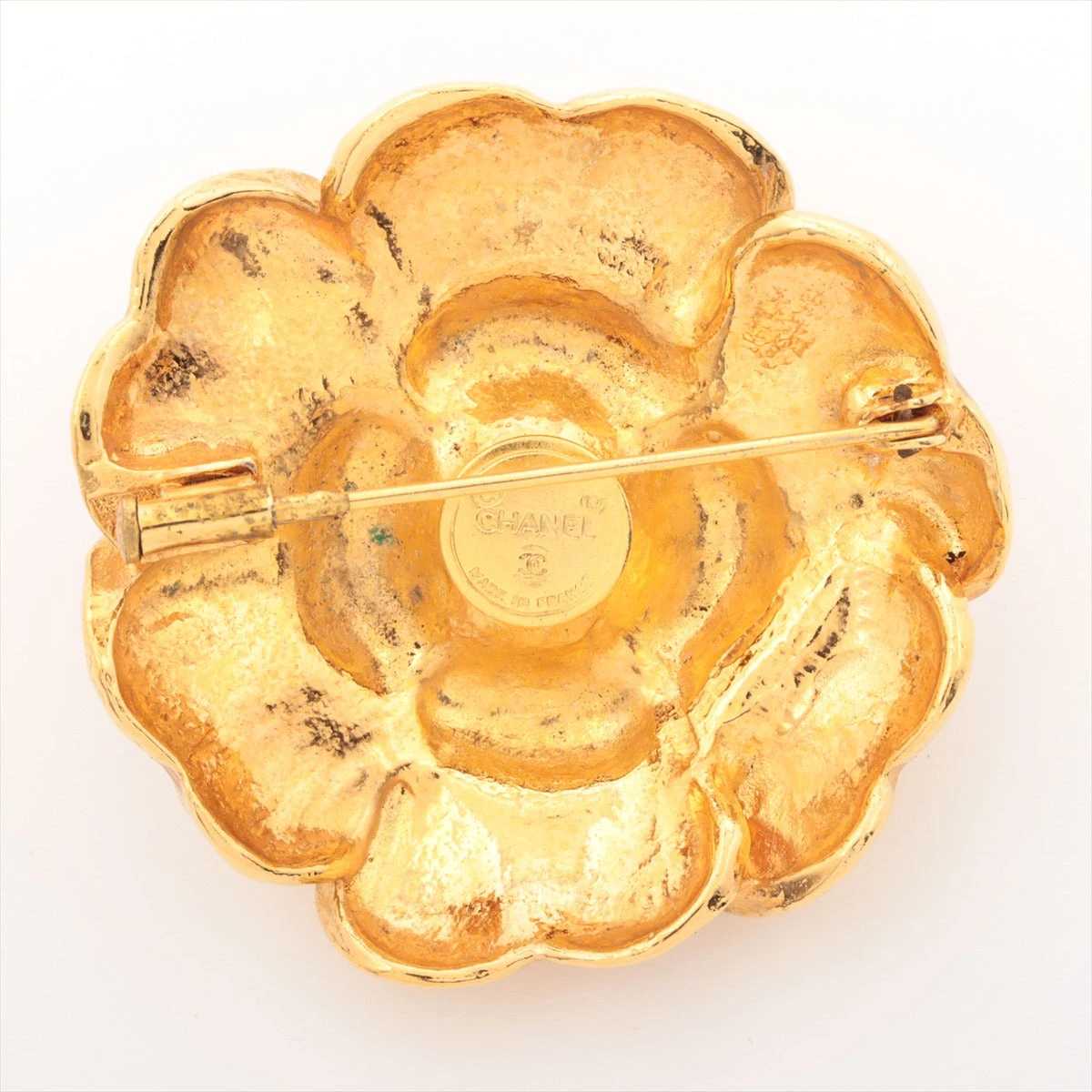 シャネル カメリア ブローチ GP ゴールド A2902453｜中古