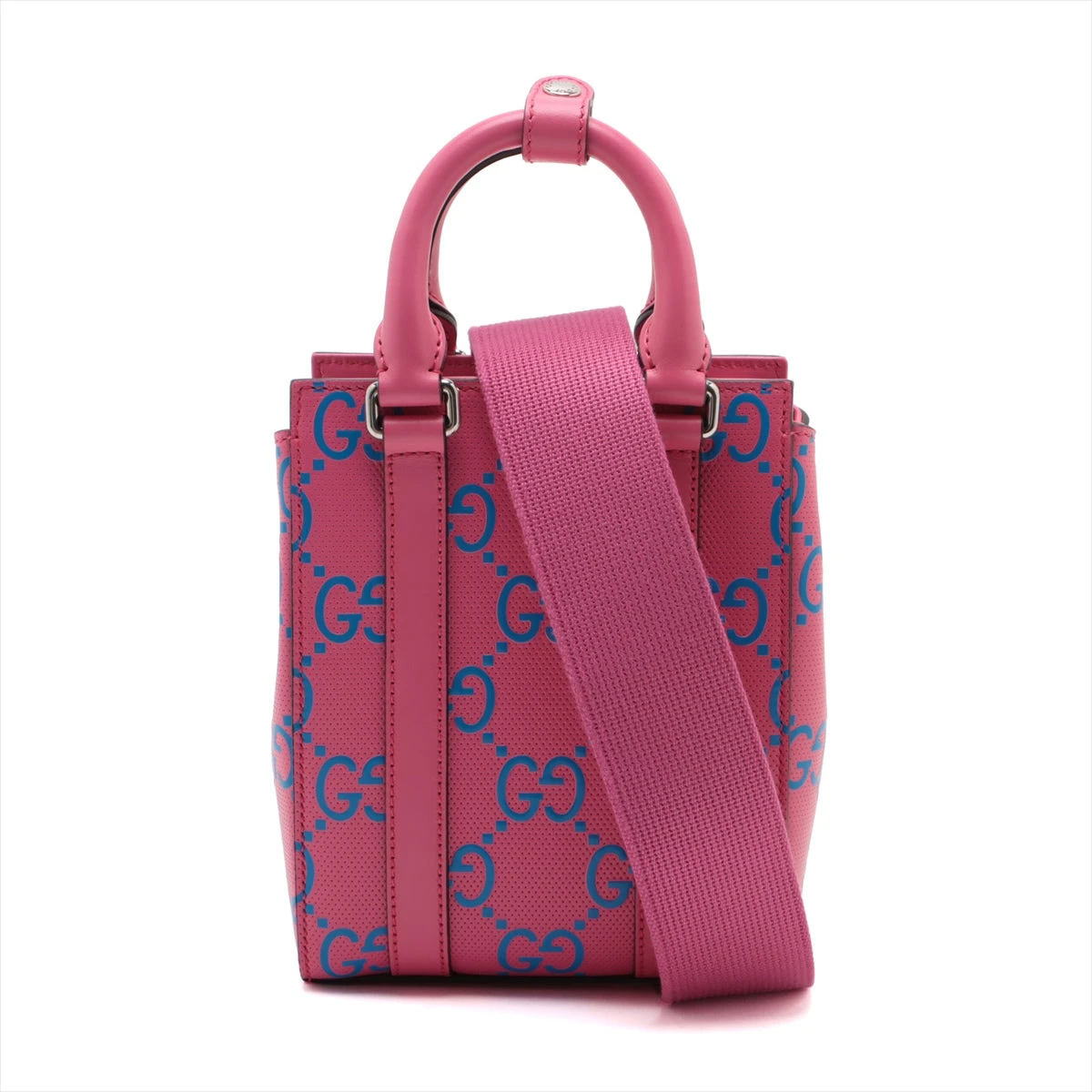 希少✨ GUCCI グッチ ワンショルダーバッグ GG ピンク ハンドバッグ グッチ GGエンボス レザー 2WAYハンドバッグ ピンク 696010