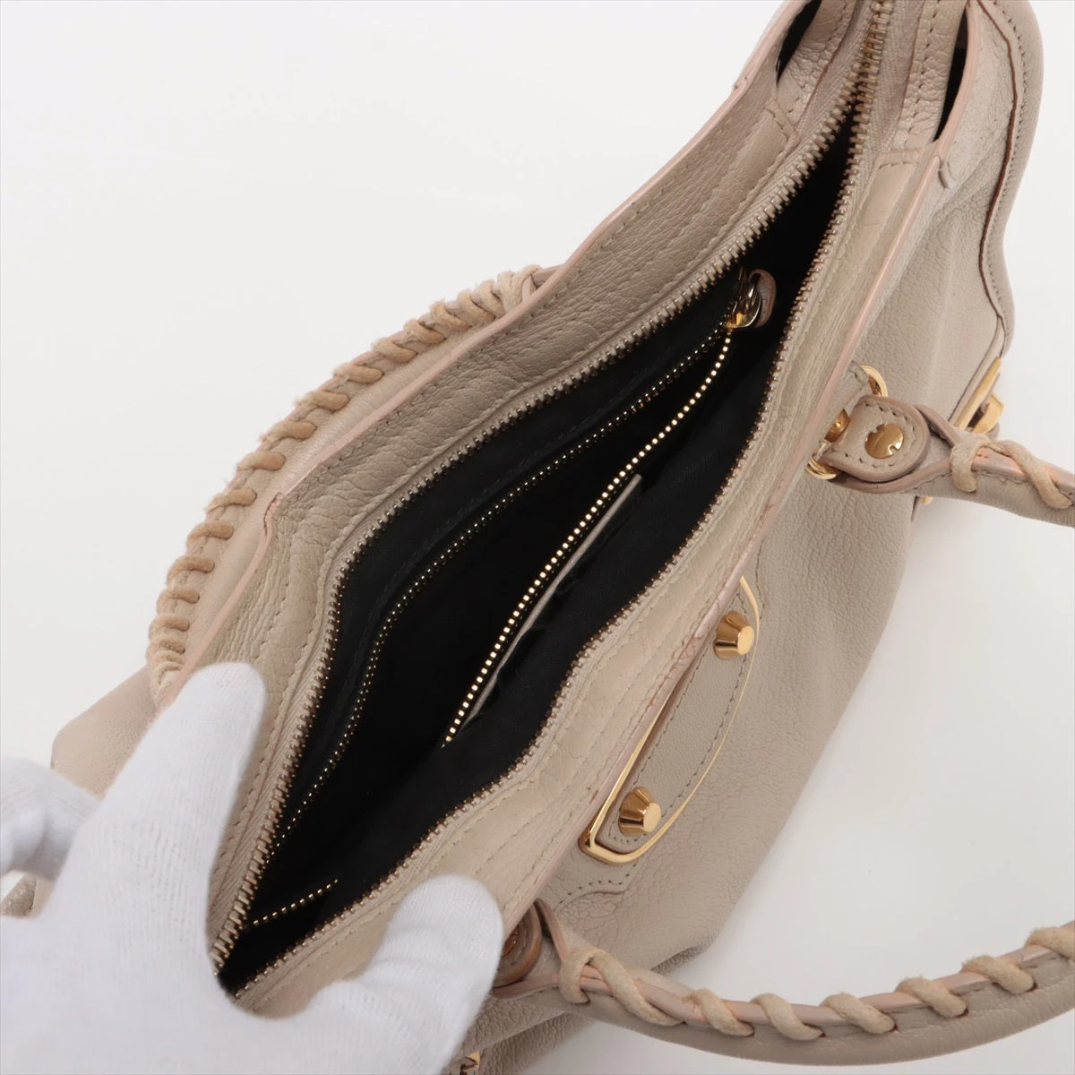 バレンシアガ　ハンドバッグ　2way ベージュ　シティ　ペーパー BALENCIAGA バレンシアガ バッグ レディース ブランド