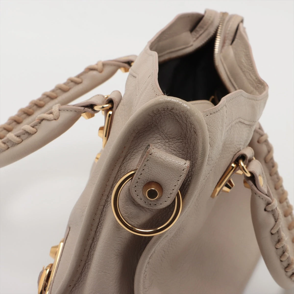 バレンシアガ　シティ　ハンドバッグ ベージュ BALENCIAGA シティ ハンドバッグ ベージュ マットゴールド
