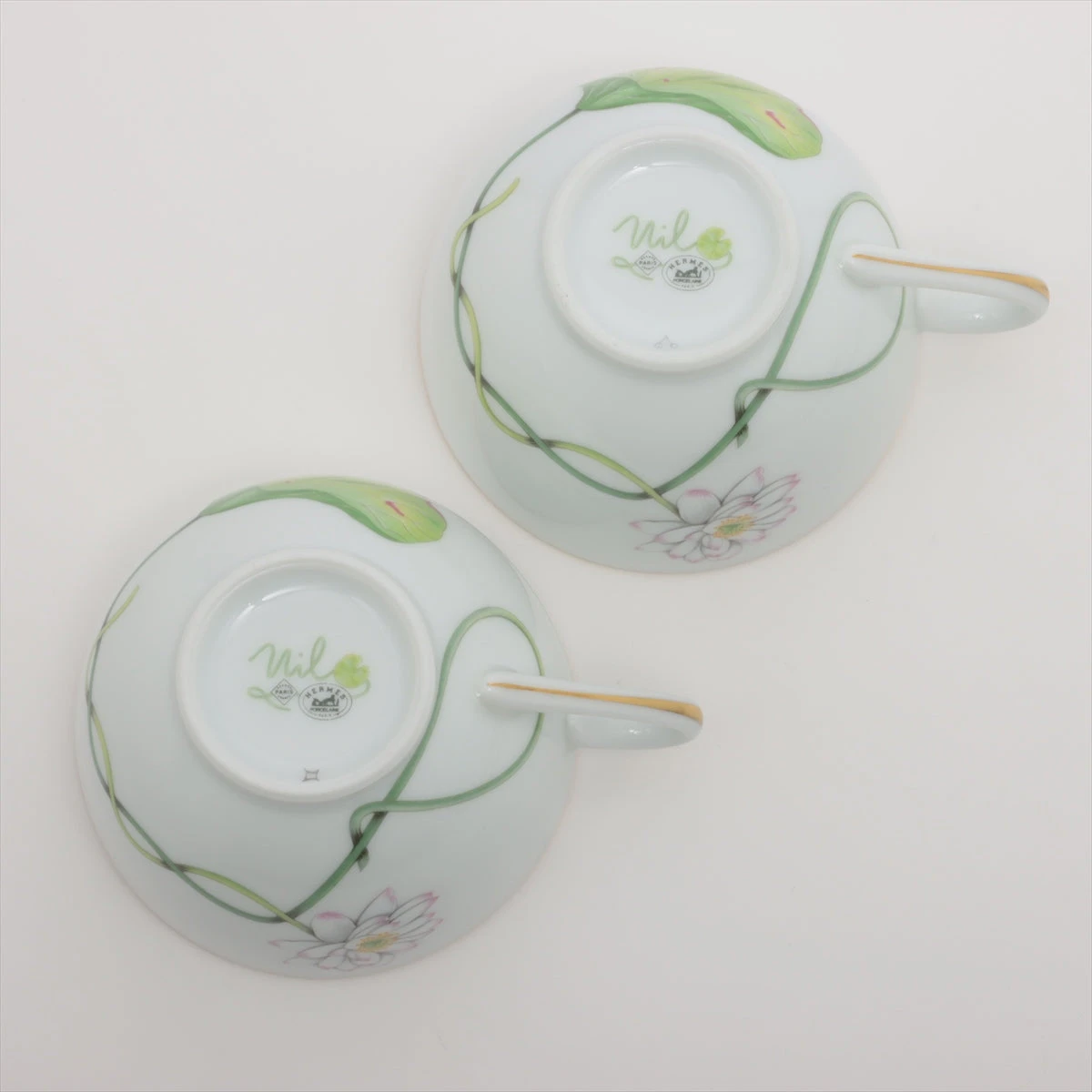 エルメス　HERMES ナイルの庭 プレートとカップ＆ソーサーのセット Yahoo!オークション -「エルメス ナイル」(キッチン、食器) の落札相場