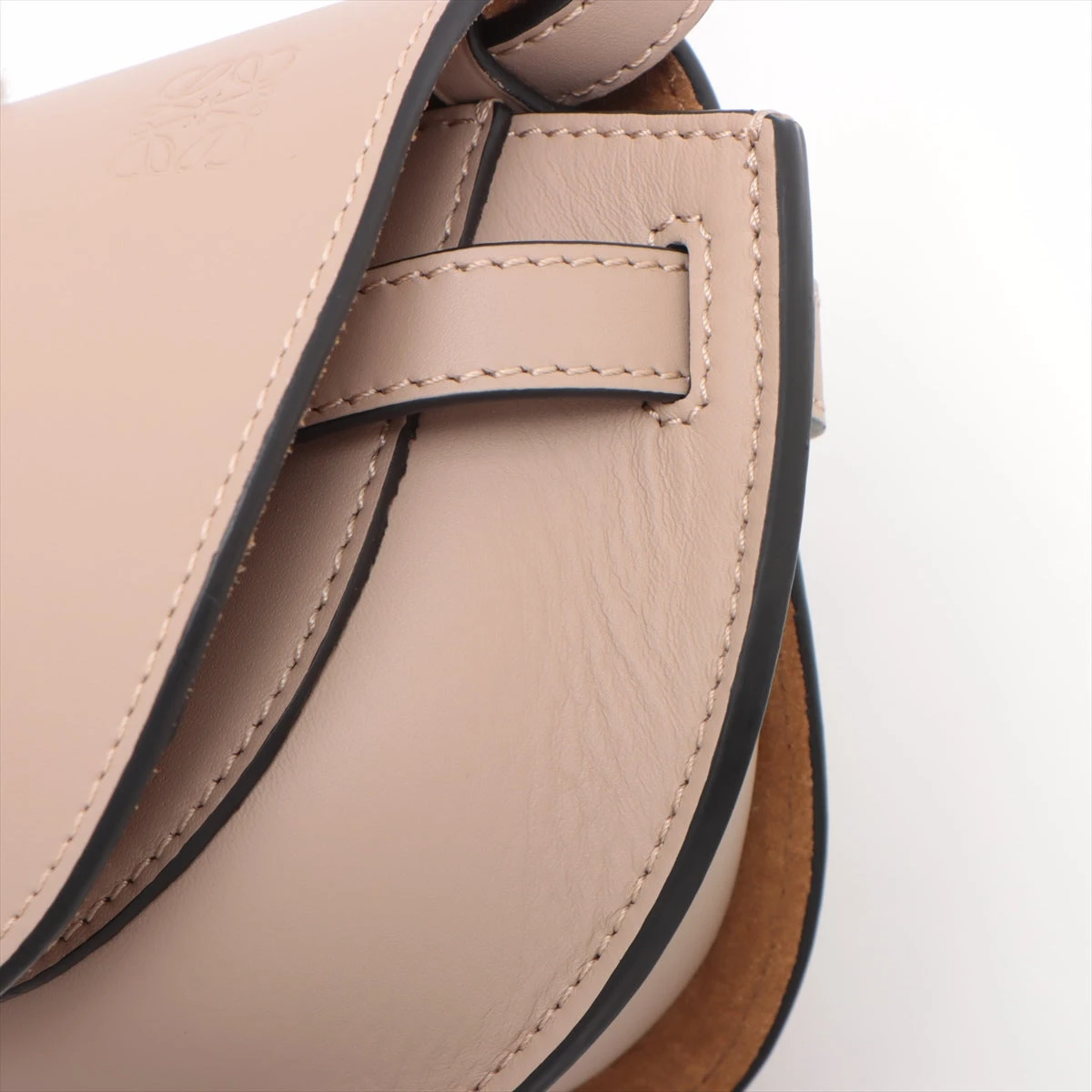 ロエベ ミニゲートバッグ レザー ショルダーバッグ ベージュ