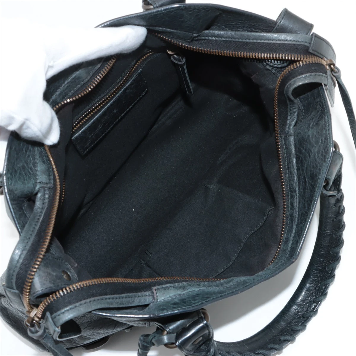 バレンシアガ ザ・タウン レザー 2WAYハンドバッグ ブラック 240579