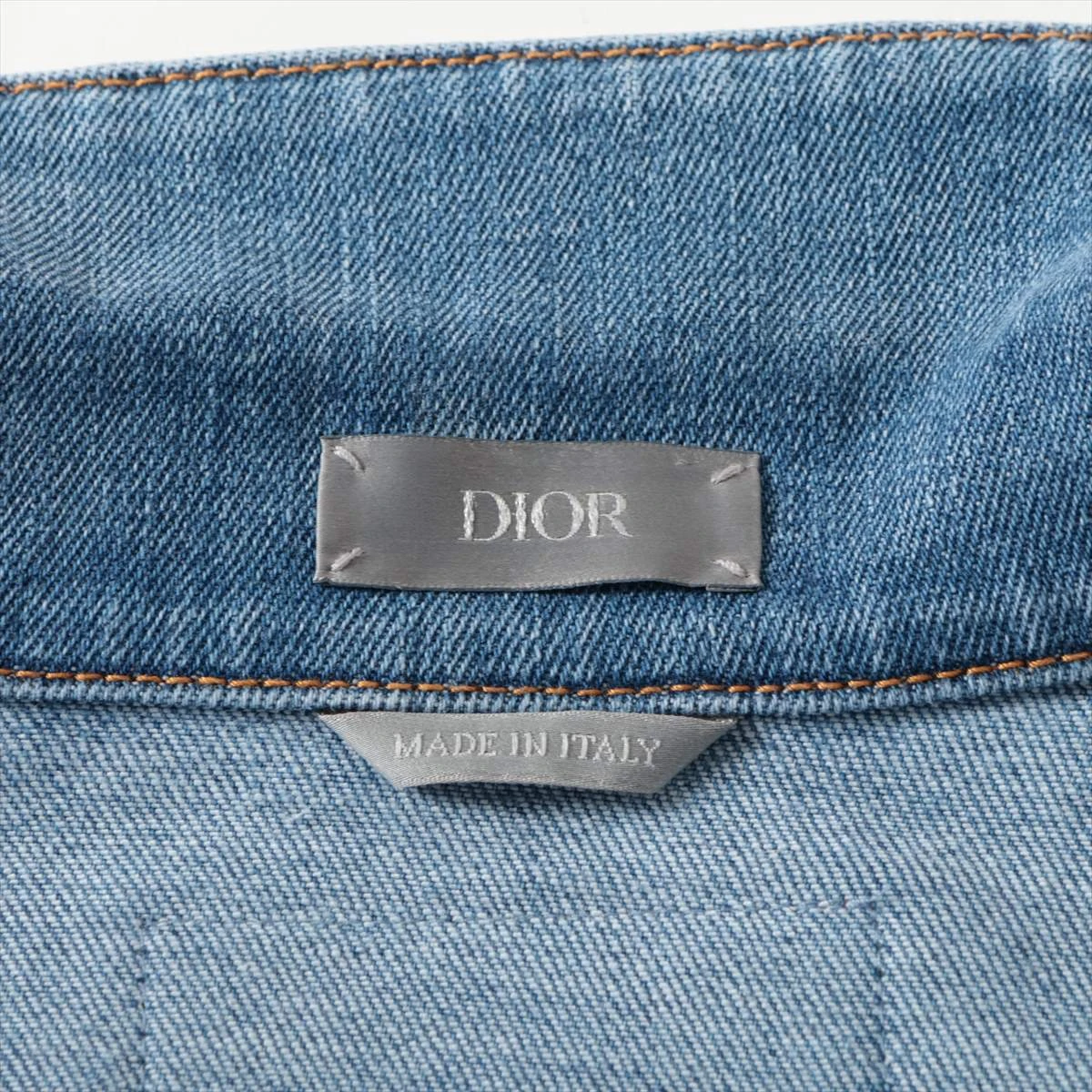 【DIOR】コットン×ポリエステル デニムシャツ ディオール コットン×ポリエステル デニムシャツ 52 メンズ ブルー