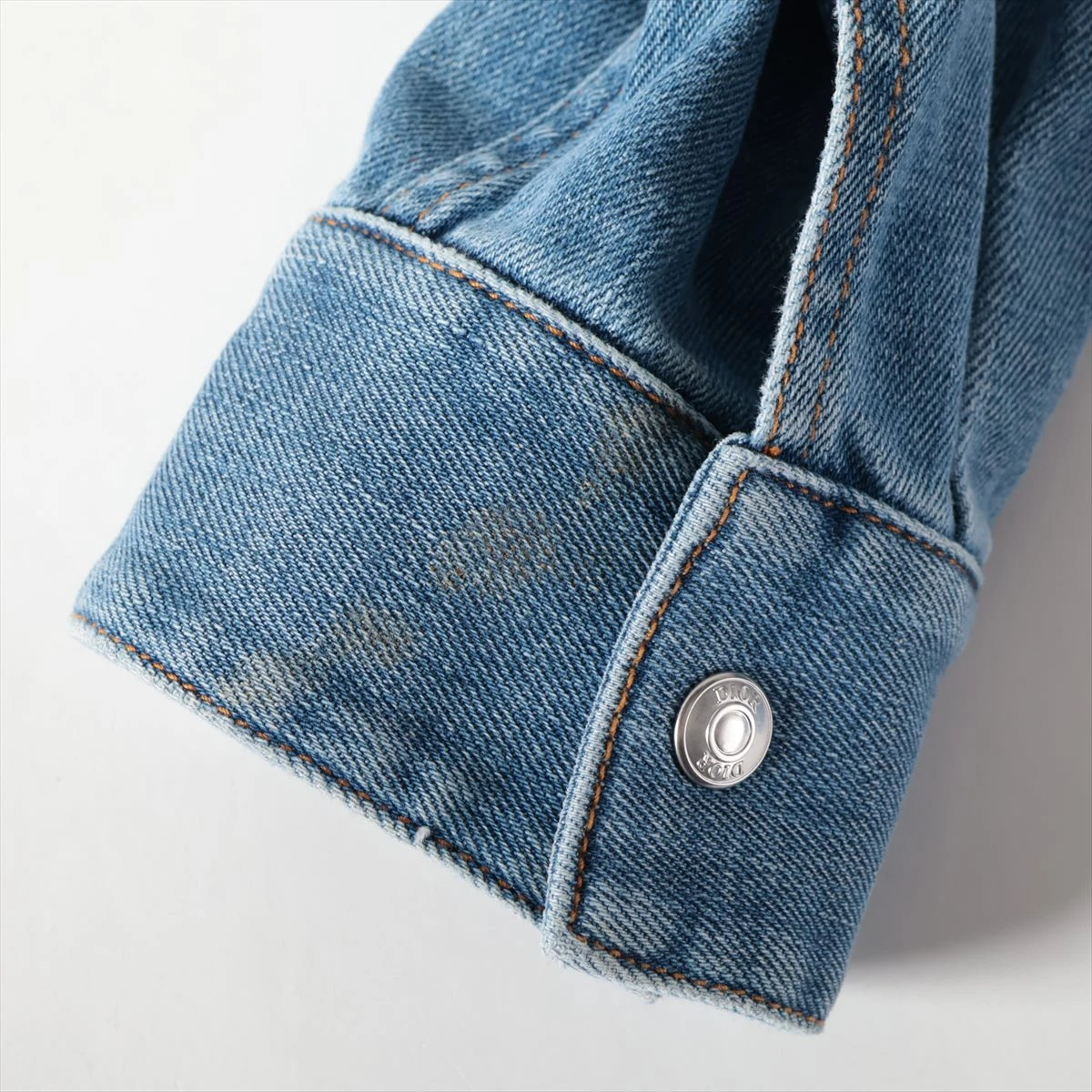 ディオール コットン×ポリエステル デニムシャツ 52 メンズ ブルー