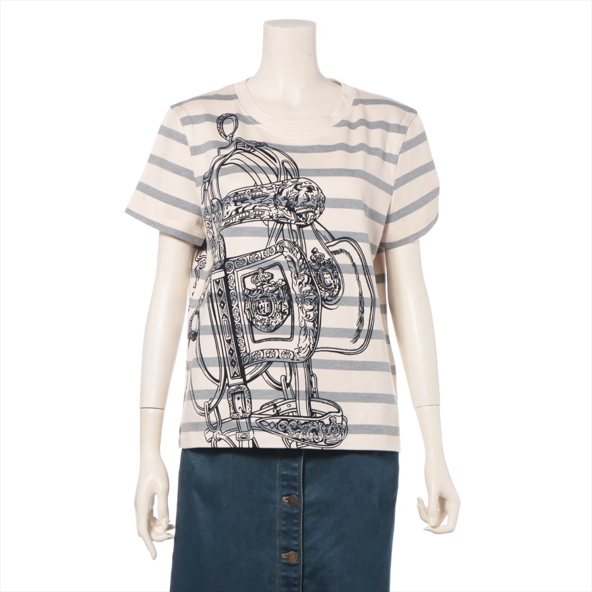 ゴルルン様専用【美品HERMESSELLIERシルバー釦最高級コットン