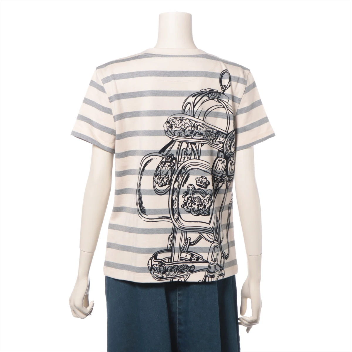 タイムセール 半額 コットン 21AW エルメス Tシャツ 17 ベージュ レディース 38 トップス