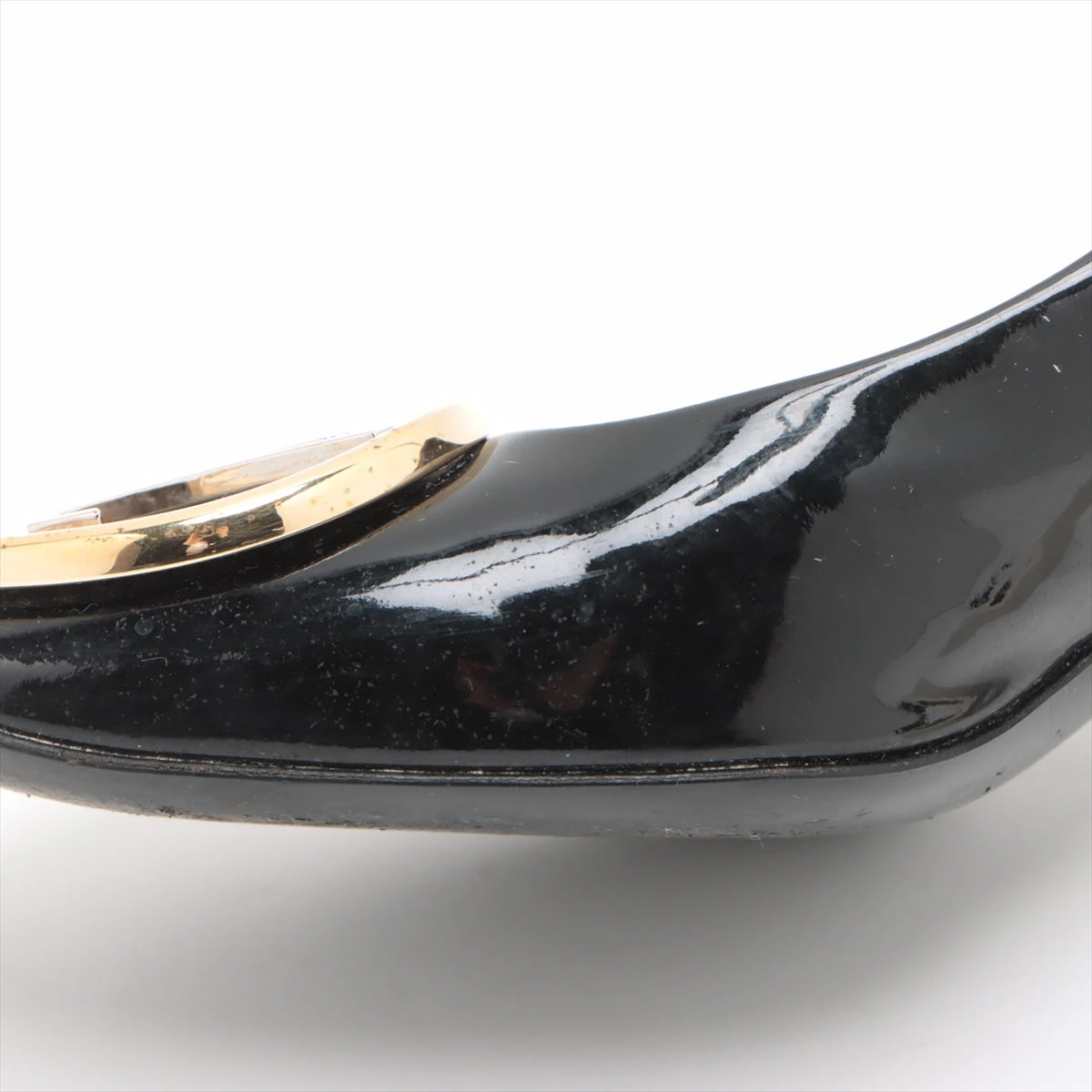【美品】ルイヴィトン　マドレーヌ・ライン　パンプス　サークルロゴ　LV ヴィトン マドレーヌライン 17年 パテントレザー パンプス 36