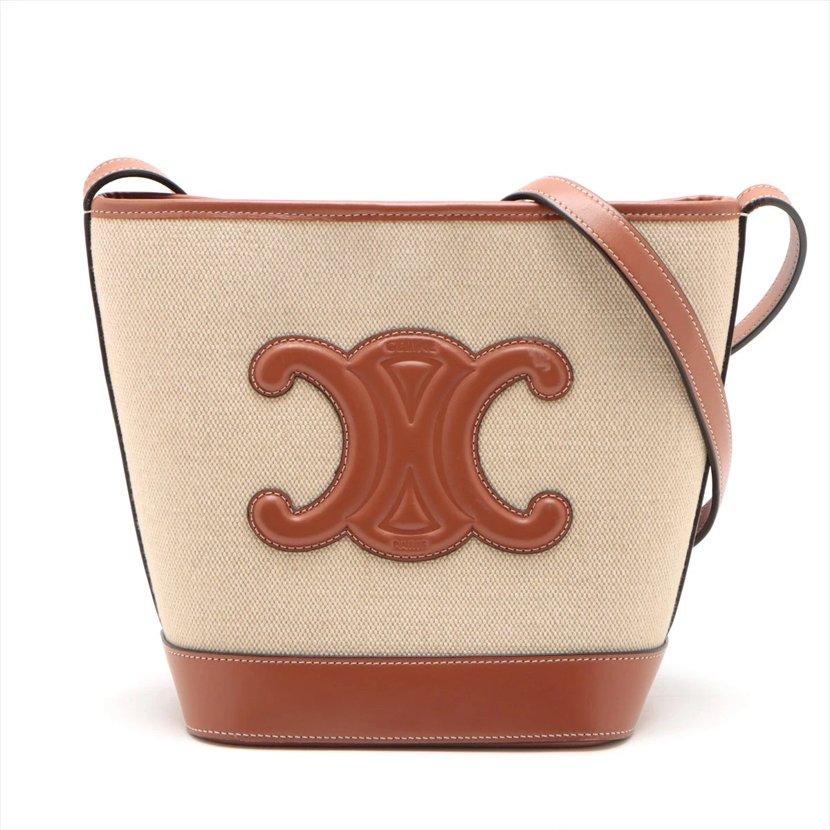 CELINE セリーヌ ショルダーバッグ ブラウン x ベージュ｜中古