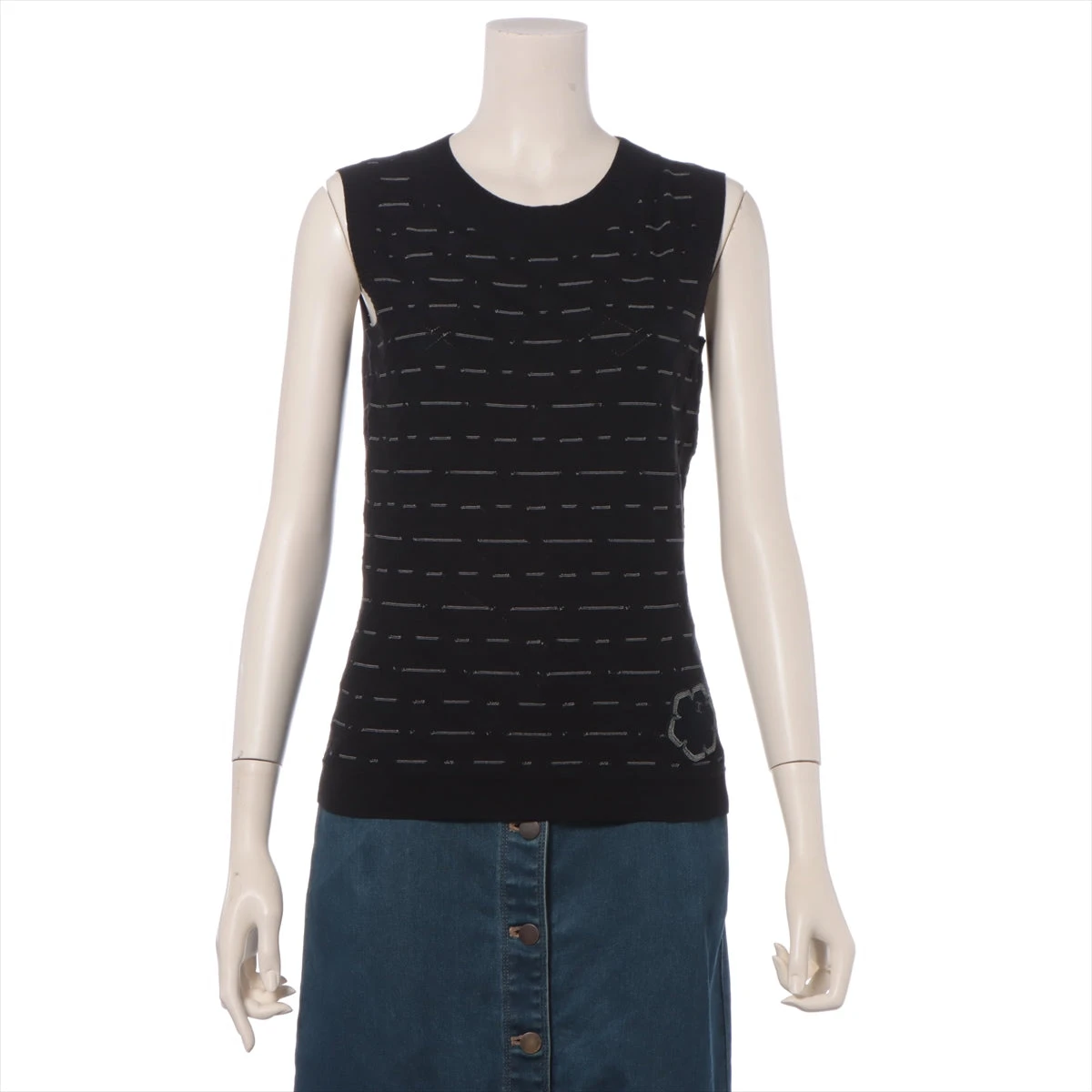パコ CHANEL シャネル ココマーク ノースリーブ ニット トップス 楽天市場】【CHANEL】シャネル 19P ココマーク ジャガード