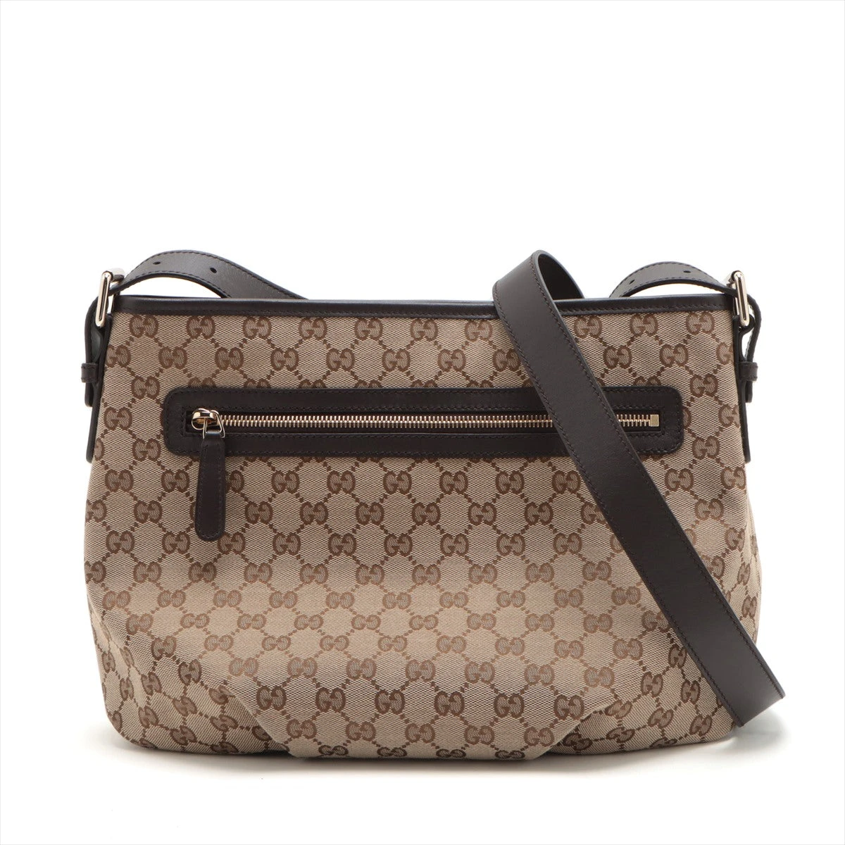 グッチ GGキャンバス キャンバス×レザー ショルダーバッグ ベージュ  