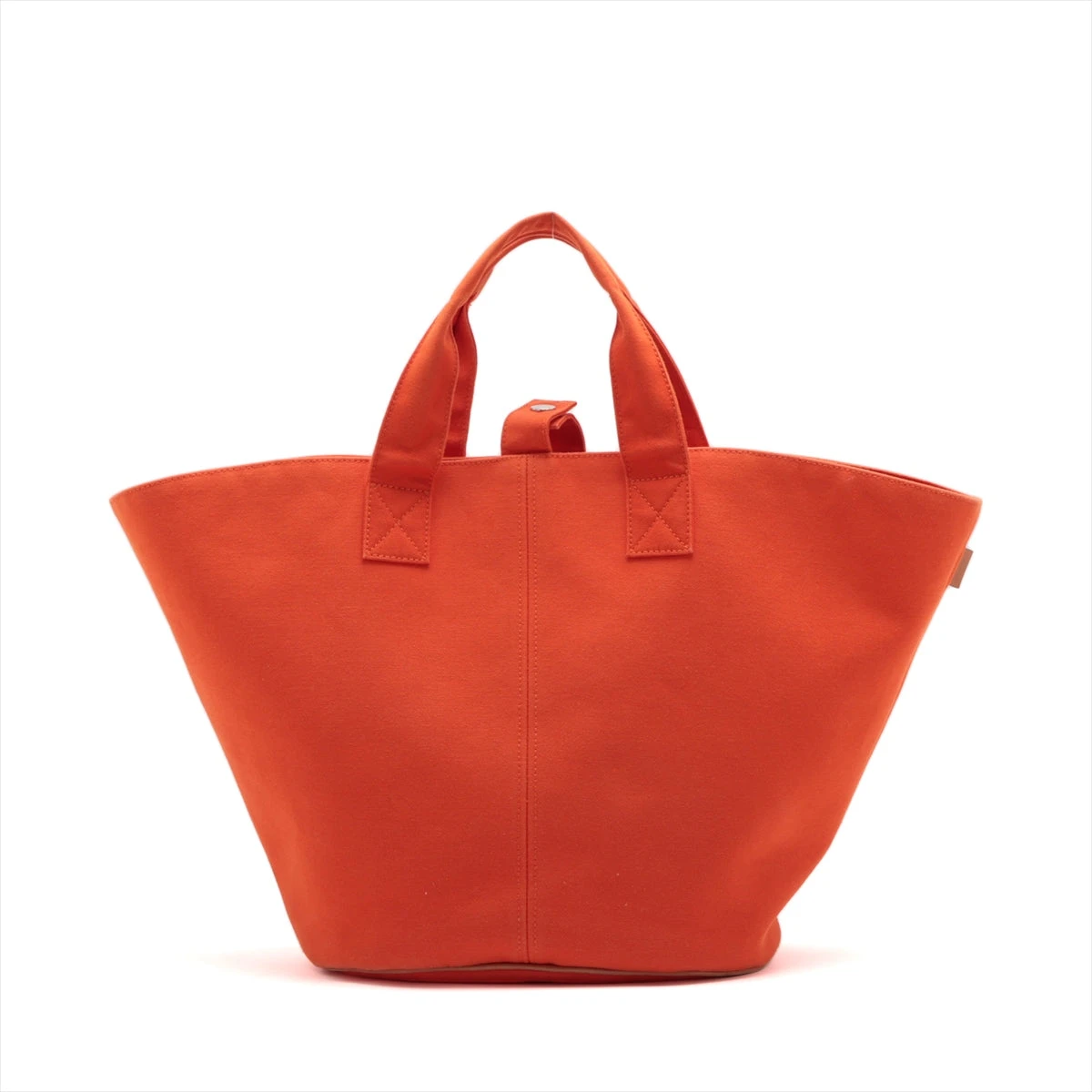 エルメス パニエドプラージュPM トワルオフィシエ オレンジ シルバー 