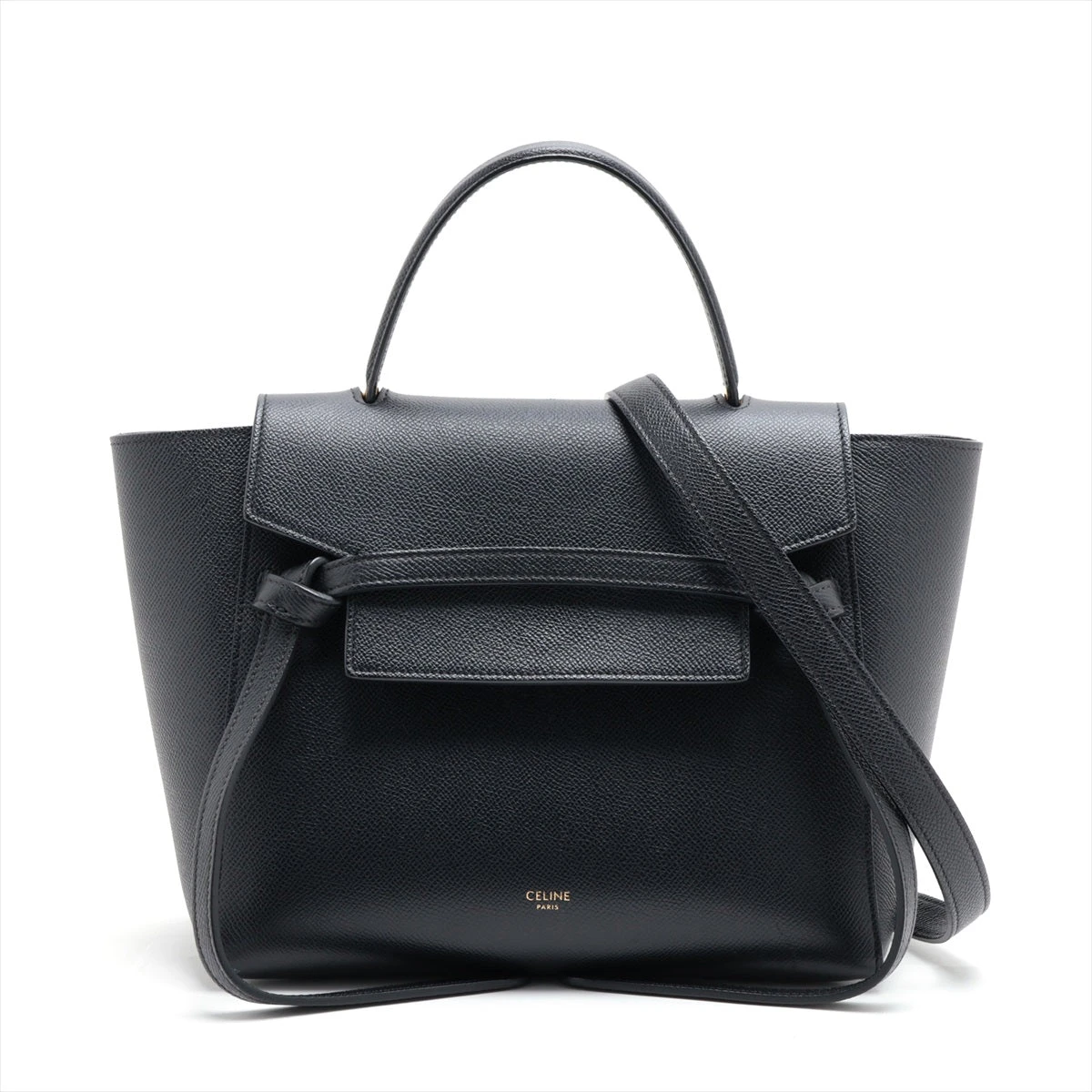 CELINE ブラック レザー　2way ハンドバッグ ハンドバッグ レザー ブラック 2WAY セリーヌ – RECLO