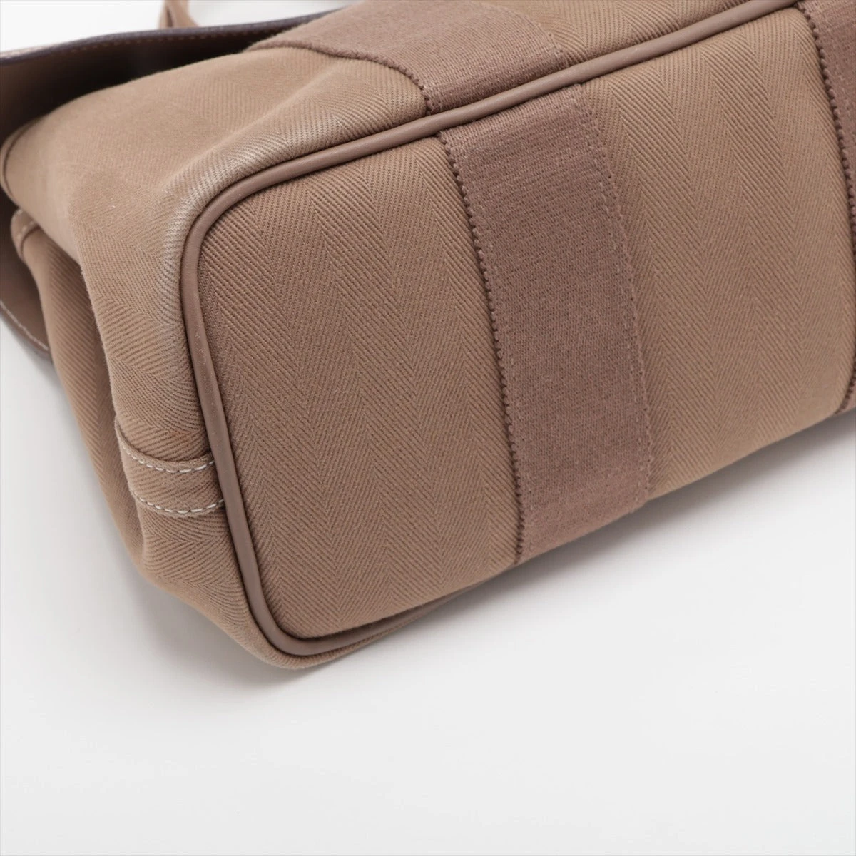 エルメス ヴァルパライソPM トワルシェブロン×レザー エトゥープ