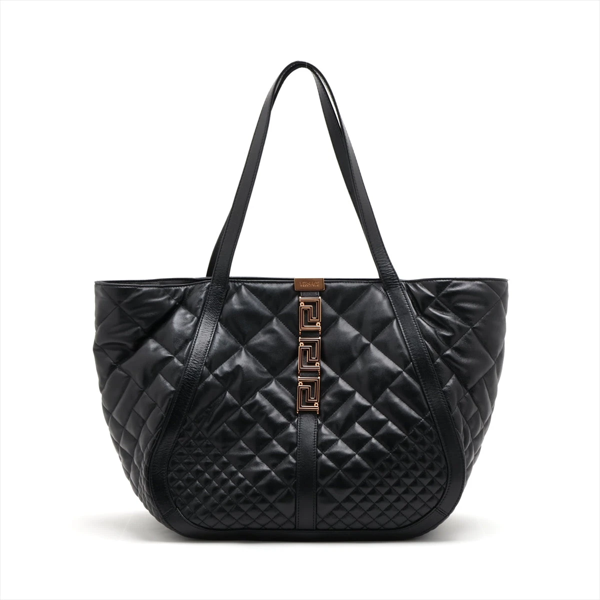 【未使用品】ヴェルサーチ ラ・グレカ 大型 ベルトポーチ ブラック 未使用品】ヴェルサーチ ラ・グレカ 大型 ベルトポーチ ブラック