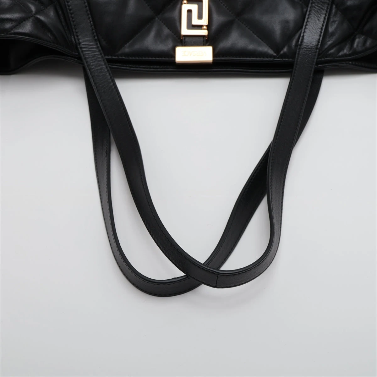 ヴェルサーチ グレカ ゴッデス ラージ レザー トートバッグ