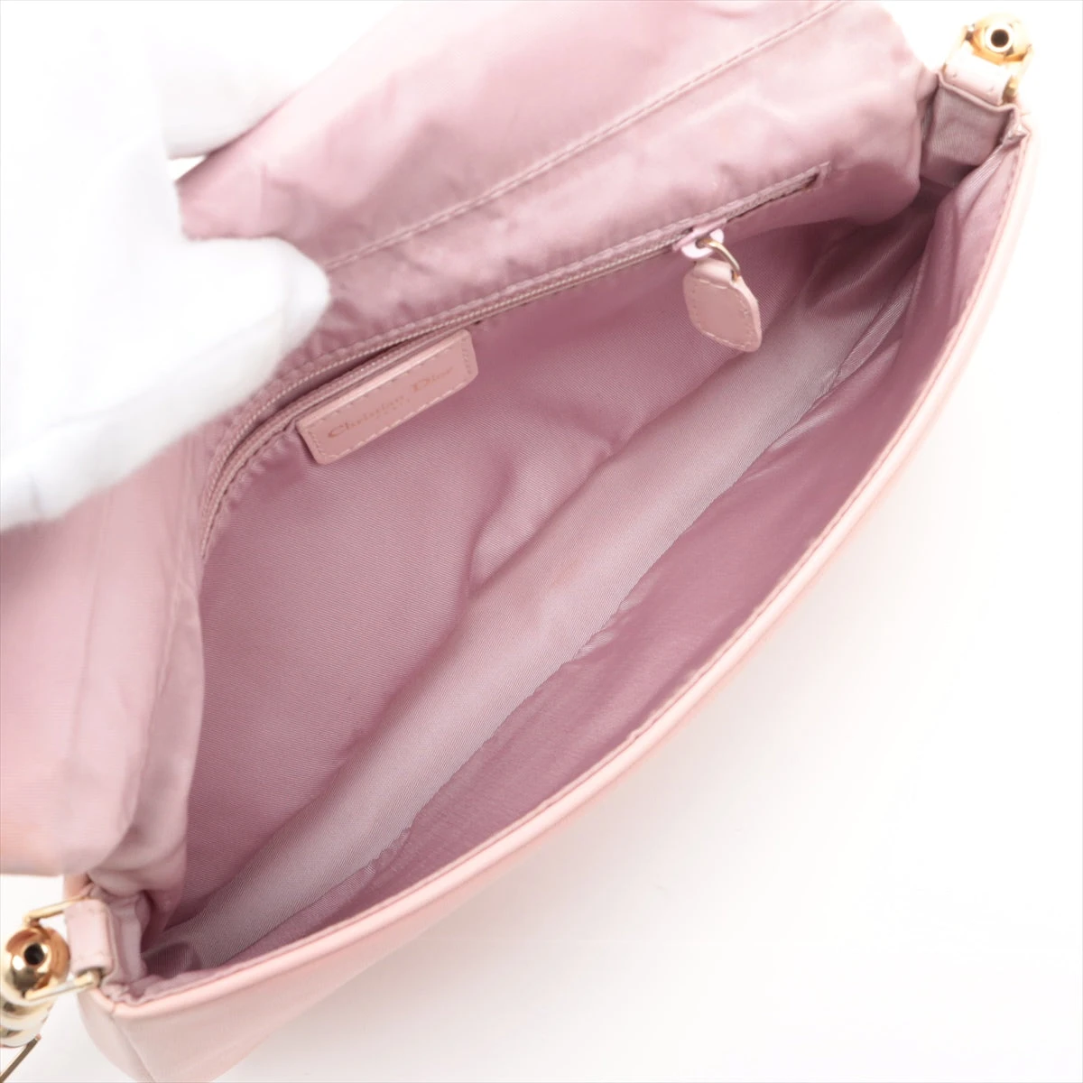 クリスチャンディオール ショルダーバッグ マリスパール パテントレザー ピンク クリスチャンディオール マリスパール レザー ショルダーバッグ