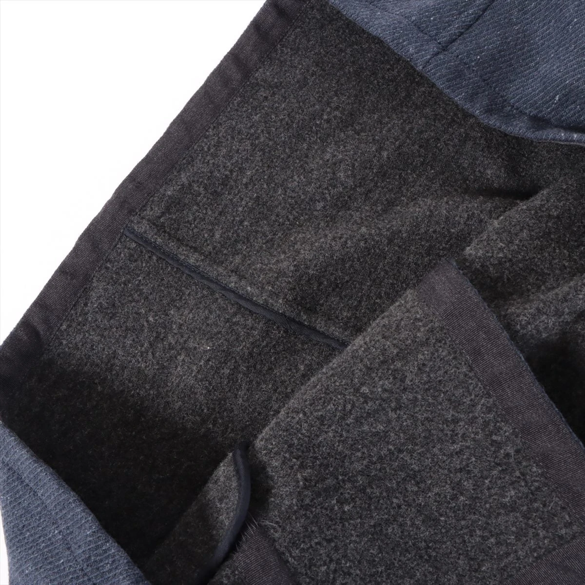 エルメス 19AW コットン×ウール コート 36 レディース グレー