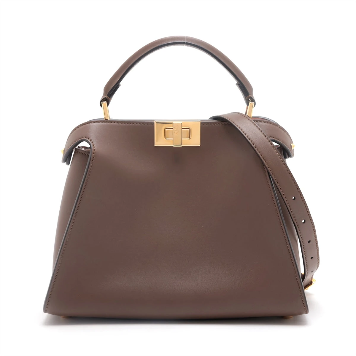 FENDI ピーカーブーエッセンシャリー【ベージュレザーハンドバッグ】