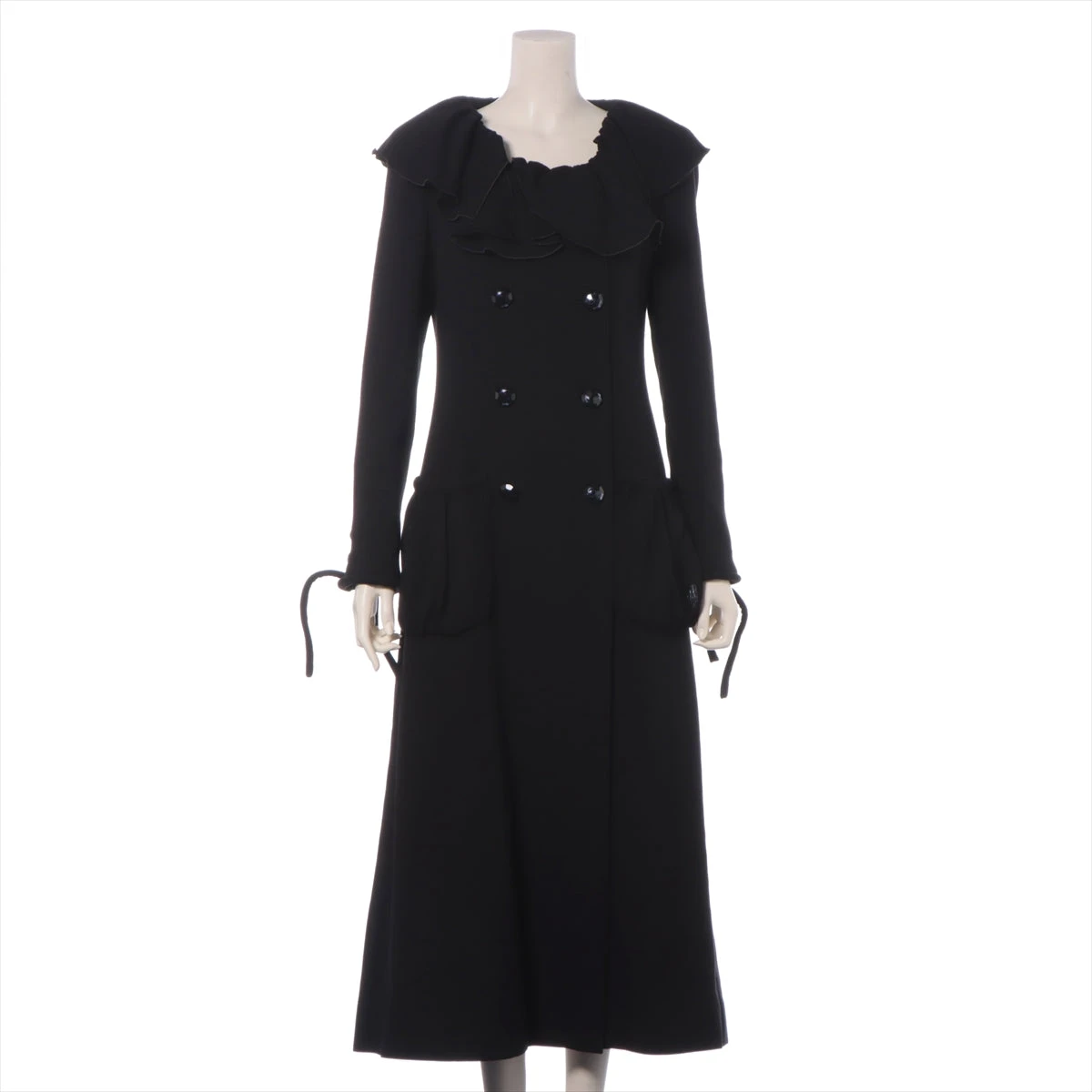 CHANEL ブラック チェスターコート　38 CHANEL シャネル アウター トレンチコート P37216V24958