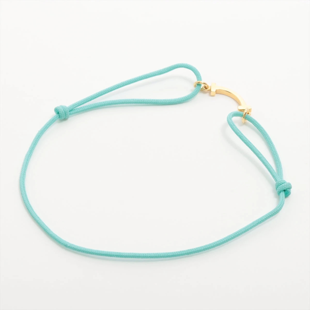 ティファニー Tスマイルコード ブレスレット 750 現行品 71393968 Tスマイル ブラック コードブレスレット（XStoM