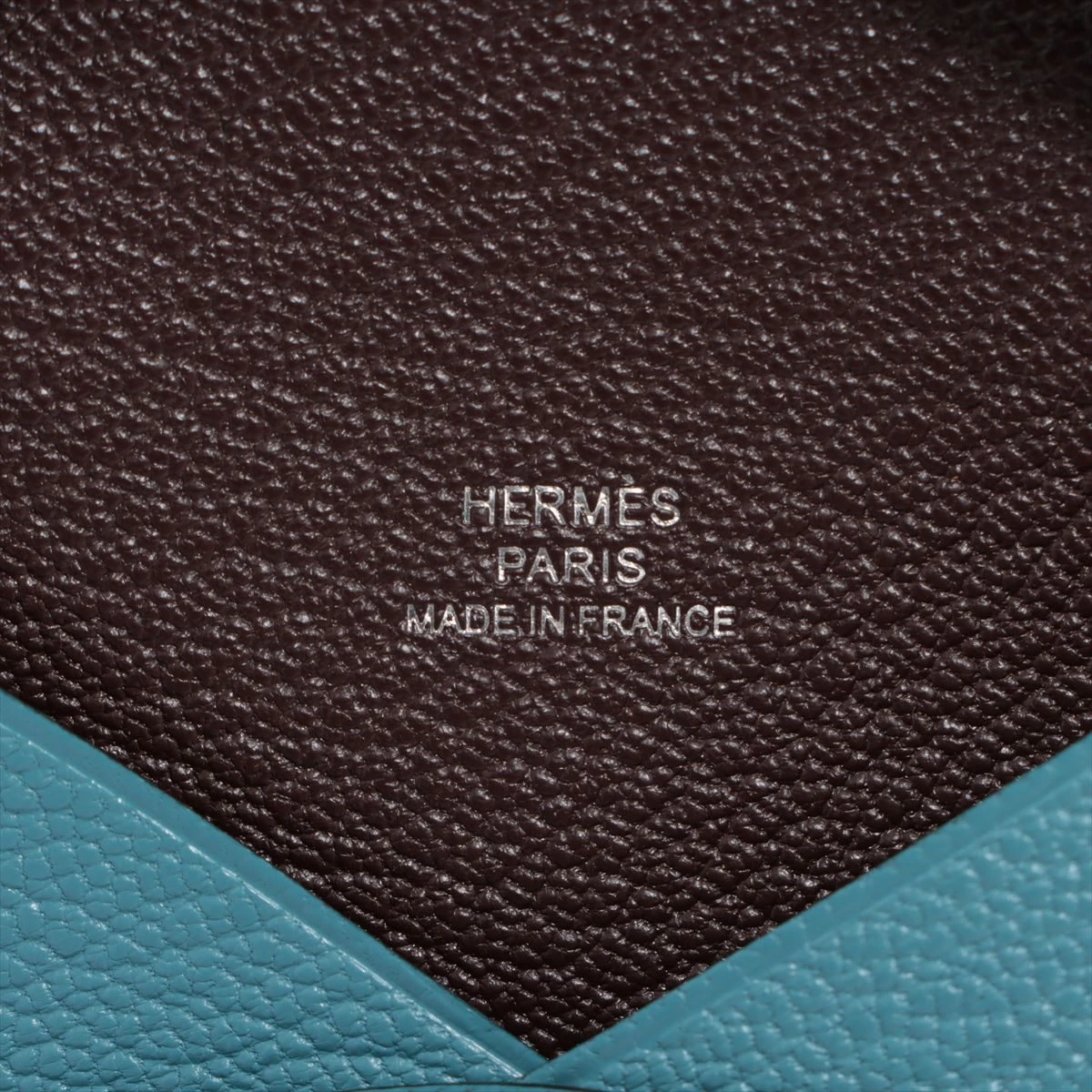 エルメス カルヴィ ヴェルソ シェブルミゾル カードケース ブルー