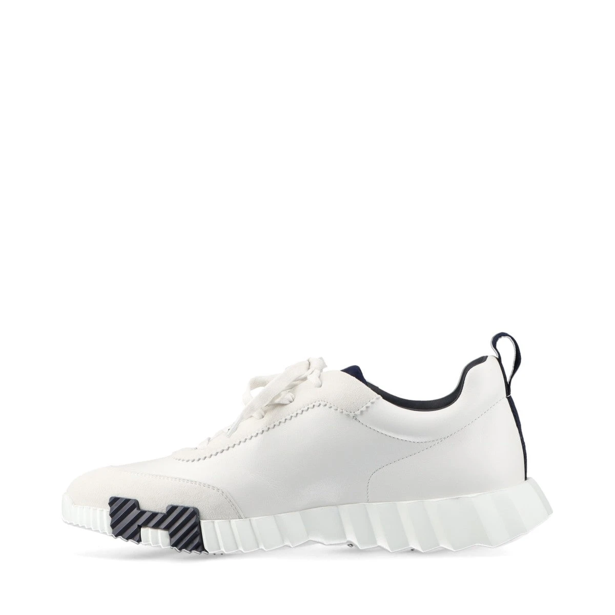 エルメス バウンシング レザー スニーカー EU42 メンズ ホワイト