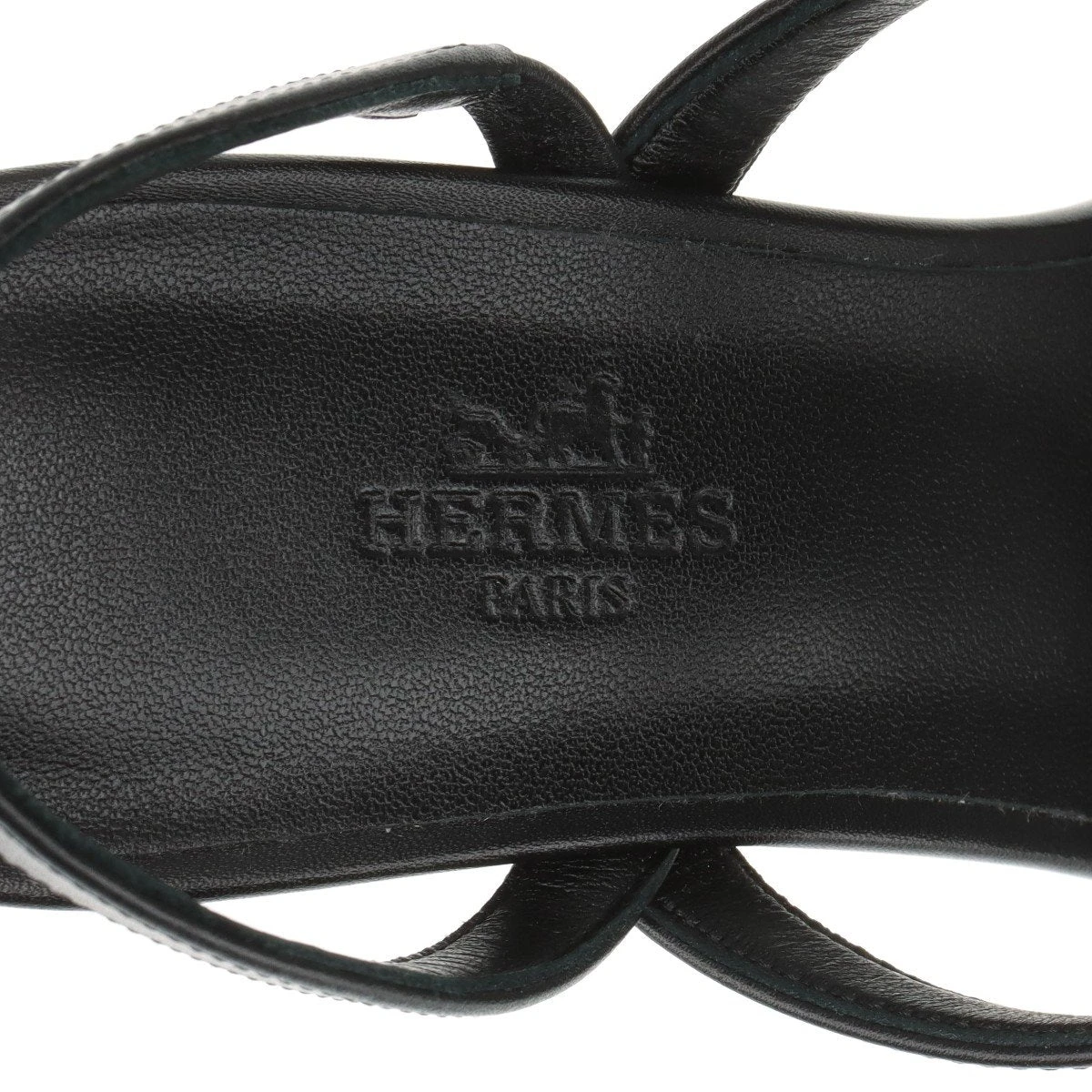 HERMES ブラック ストラップサンダル36 HERMES - HERMES(エルメス) サンダル 36 エレクトリック 黒