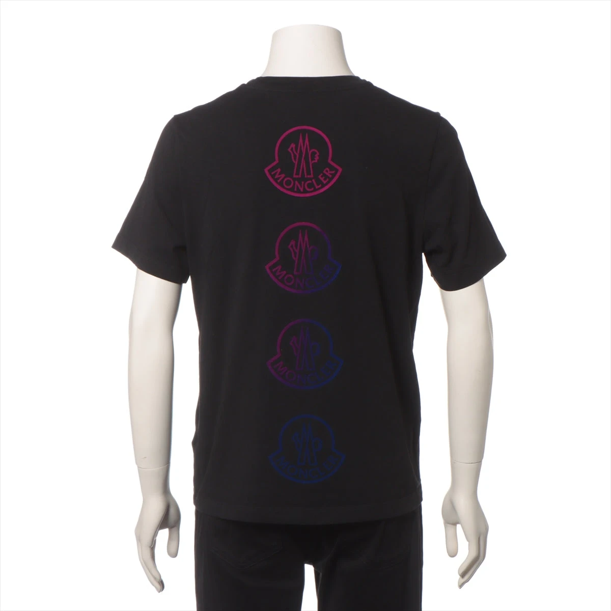 モンクレール 21年 コットン Tシャツ S メンズ ブラック G20918C00033 