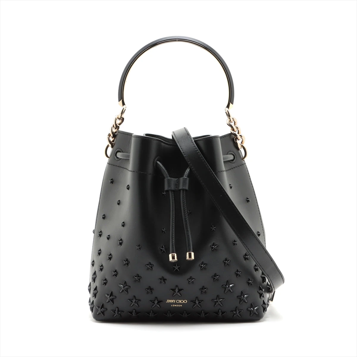 人気♡ジミーチュウ スタースタッズ レザー 2way ショルダー トートバッグ JIMMY CHOO - 人気♡ジミーチュウ スタースタッズ レザー 2way