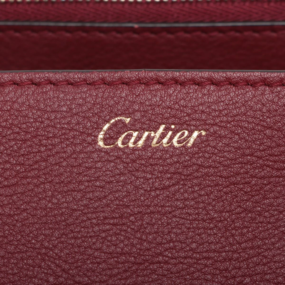 【極美品】カルティエ トートバッグ レザー 本革 ボルドー 赤 シルバー金具 極美品】カルティエ トートバッグ レザー 本革 ボルドー 赤