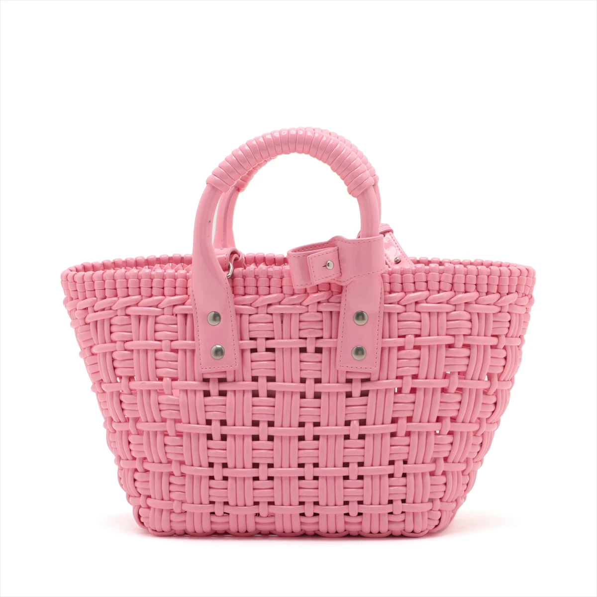 バレンシアガ ビストロバスケットバッグXS エナメル 2WAYハンドバッグ