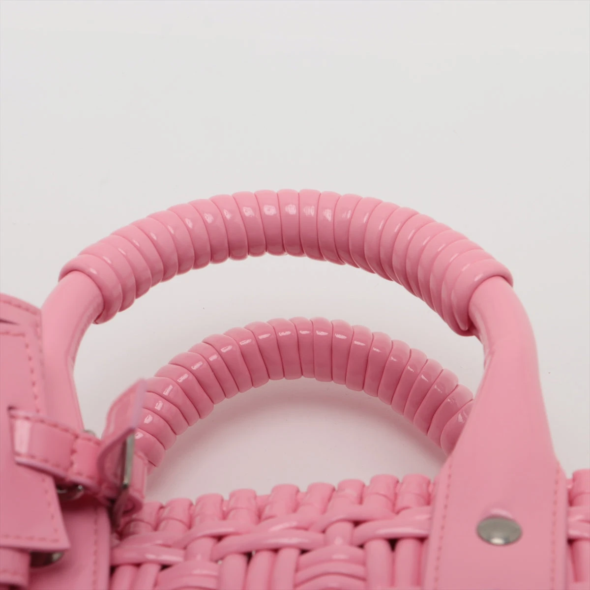 バレンシアガ ビストロバスケットバッグXS エナメル 2WAYハンドバッグ