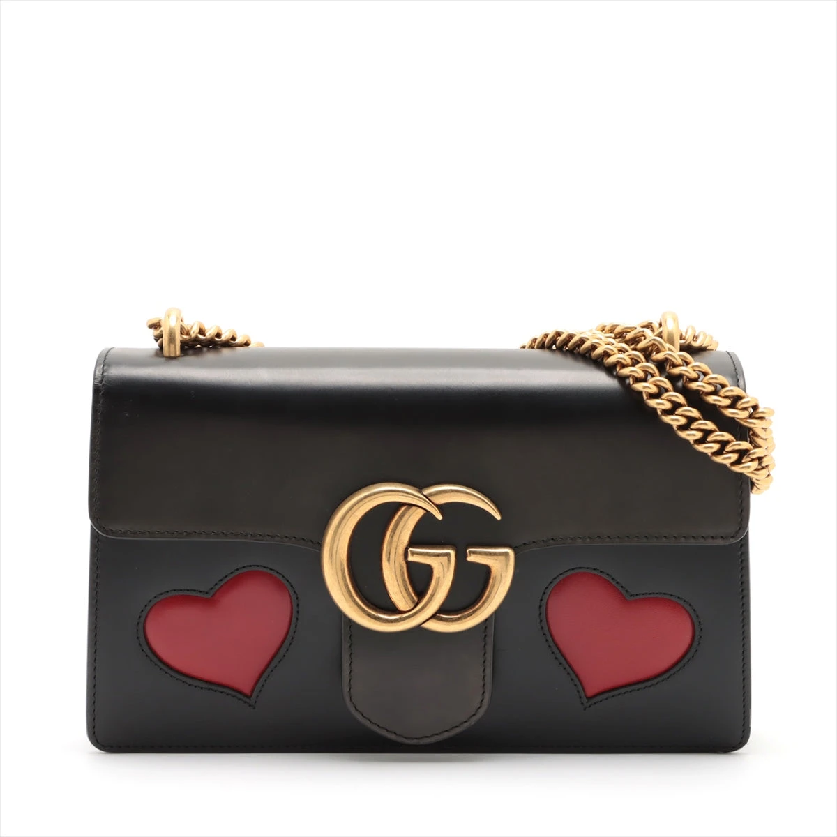 グッチマーモントショルダー GGマーモント〕ミニ ショルダーバッグ ・ブラック レザー | GUCCI公式