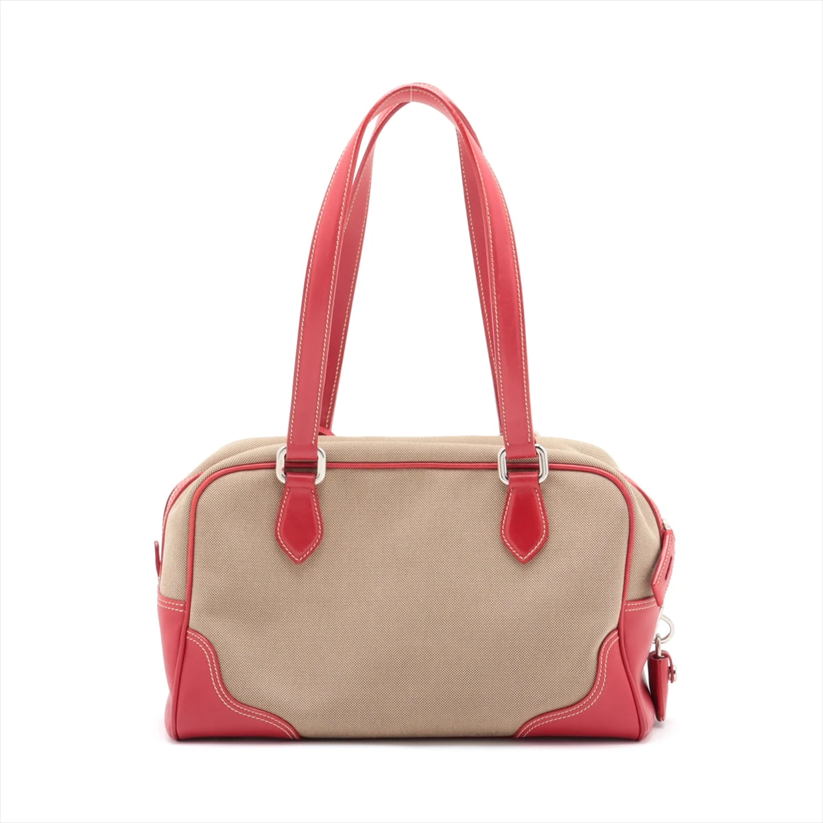 ✨極美品✨プラダ　ジャガードロゴ 2wayハンドバッグ　アイボリー×ベージュ プラダ PRADA ロゴジャガード 2Wayバッグ ベージュ ジャガード